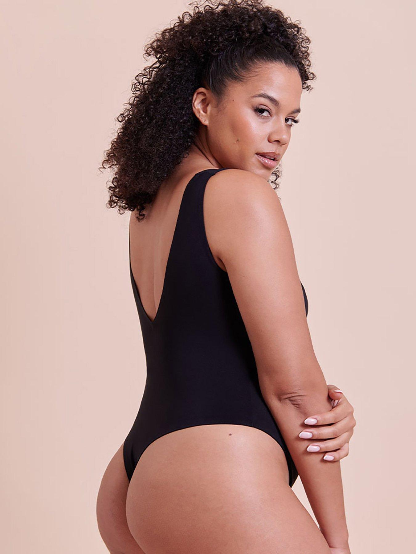 stillFront image of curvy-kate-smoothie-support-stretch-body-black