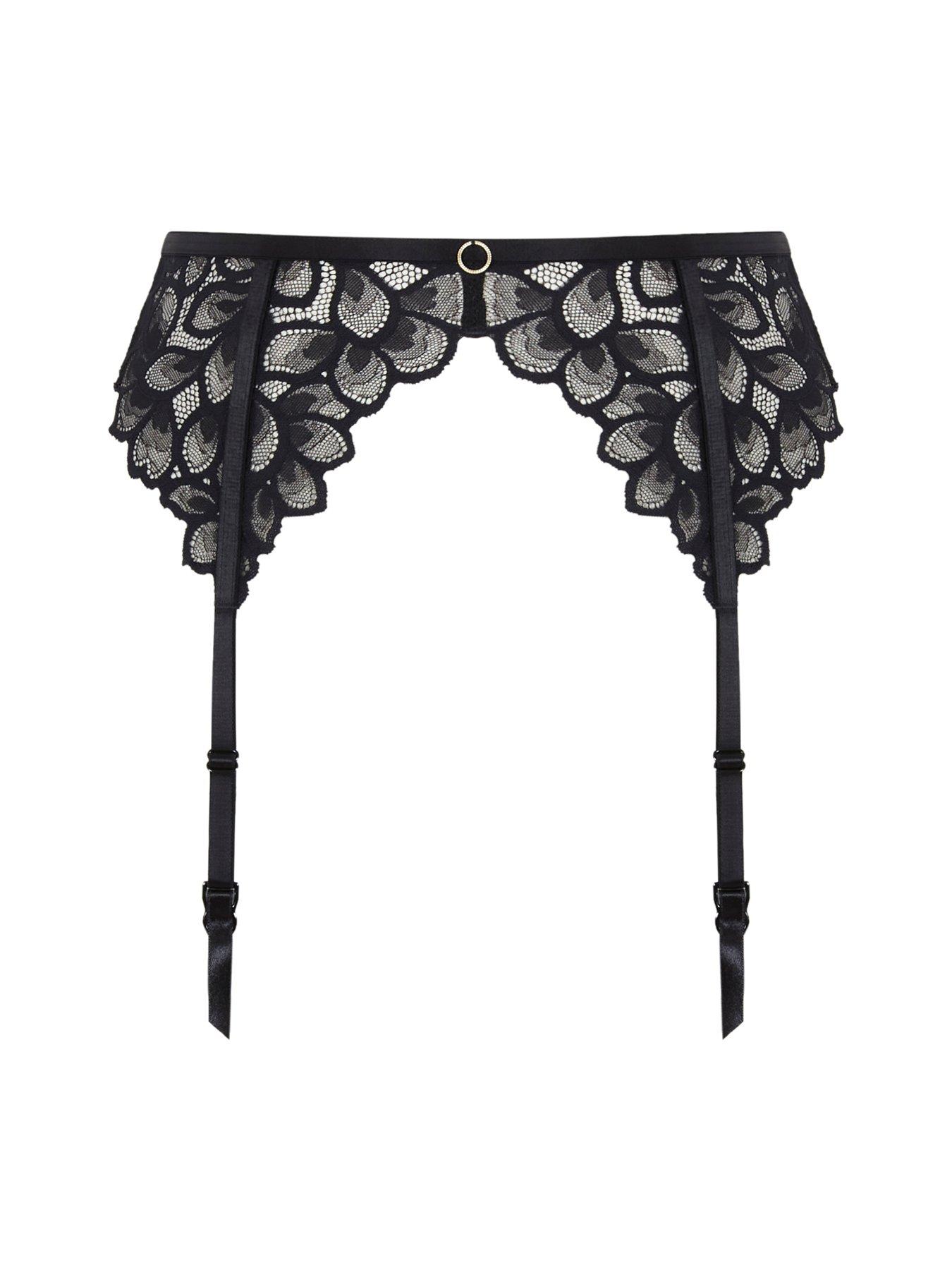  image of panache-allure-latte-suspender-latte-black