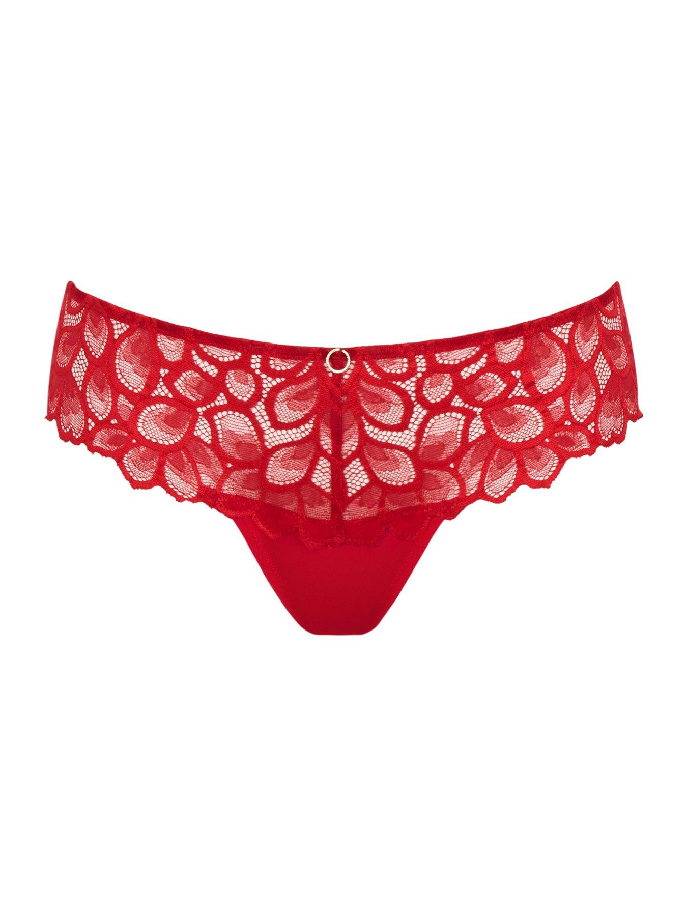  image of panache-allure-true-red-thong-true-red