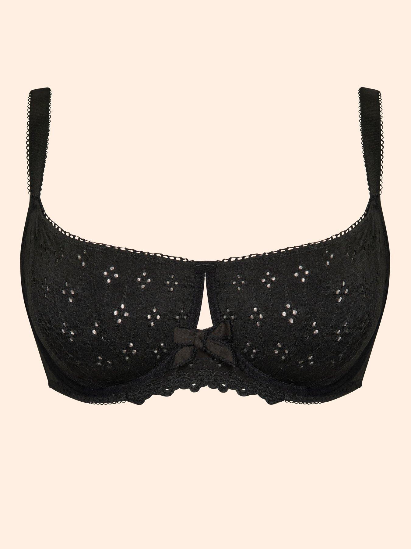  image of curvy-kate-flora-balcony-bra-black
