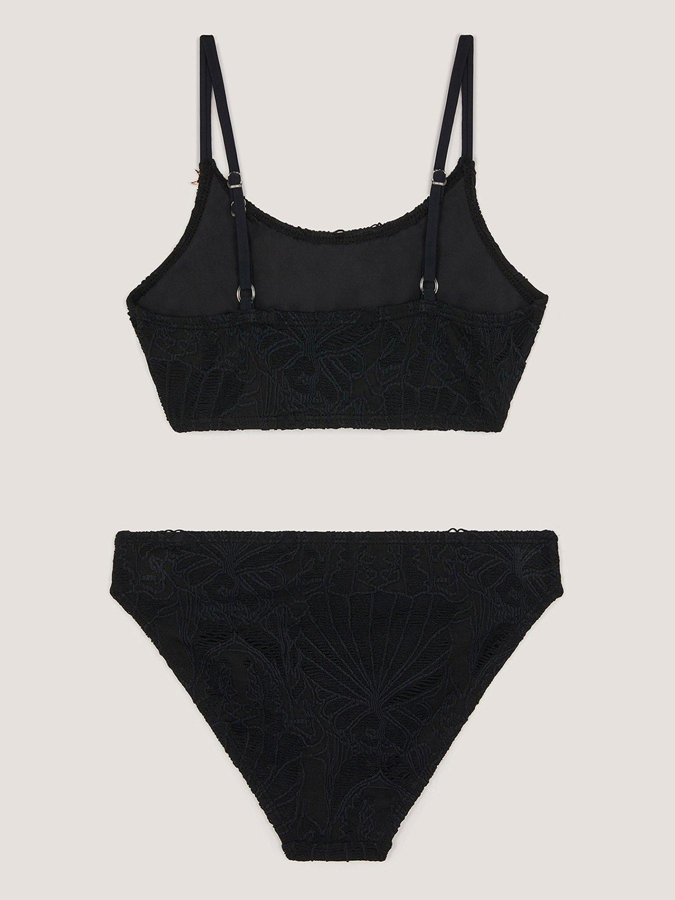  image of monsoon-girls-storm-texture-bikini-set-black