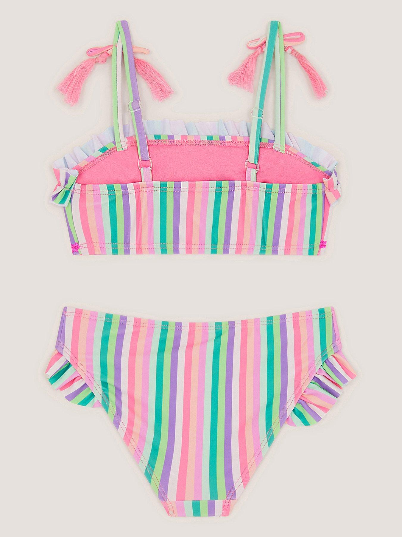  image of monsoon-girls-stripe-bikini-pink
