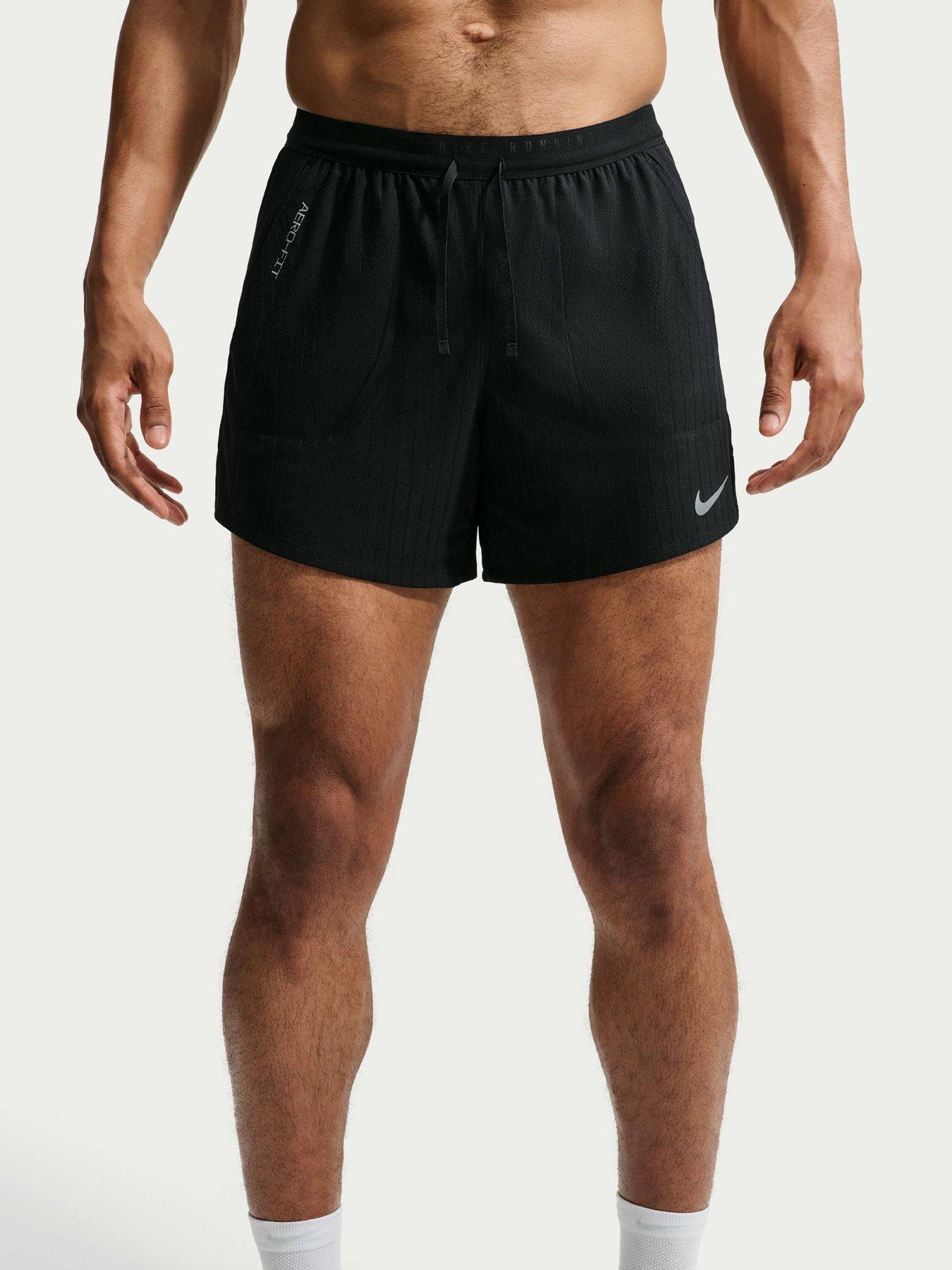 Nike Mens Stride Running 5 Inch Brief Lined Shorts - Black