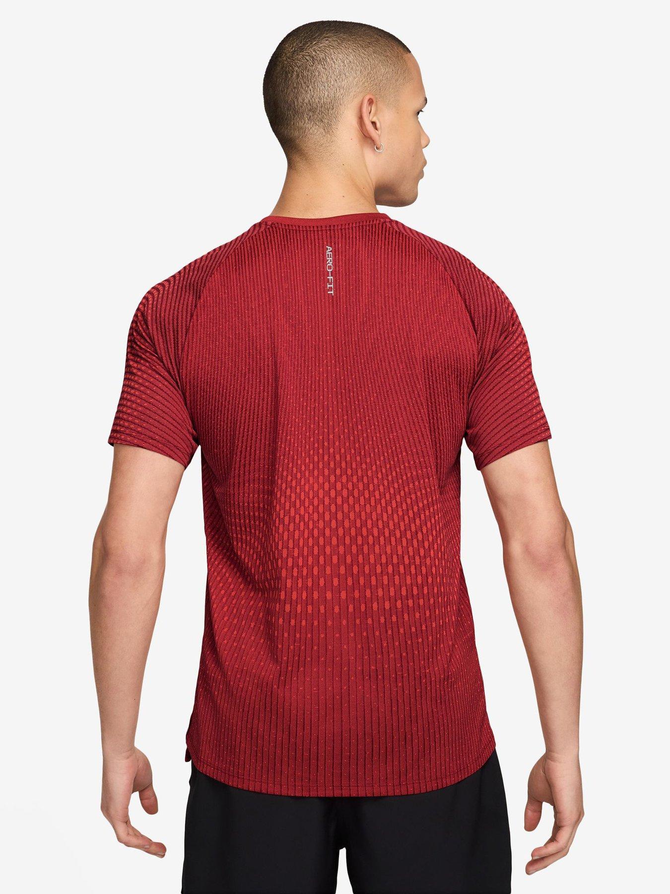 Image 2 of 4 of Nike Mens Stride Running Logo T-Shirt - Red