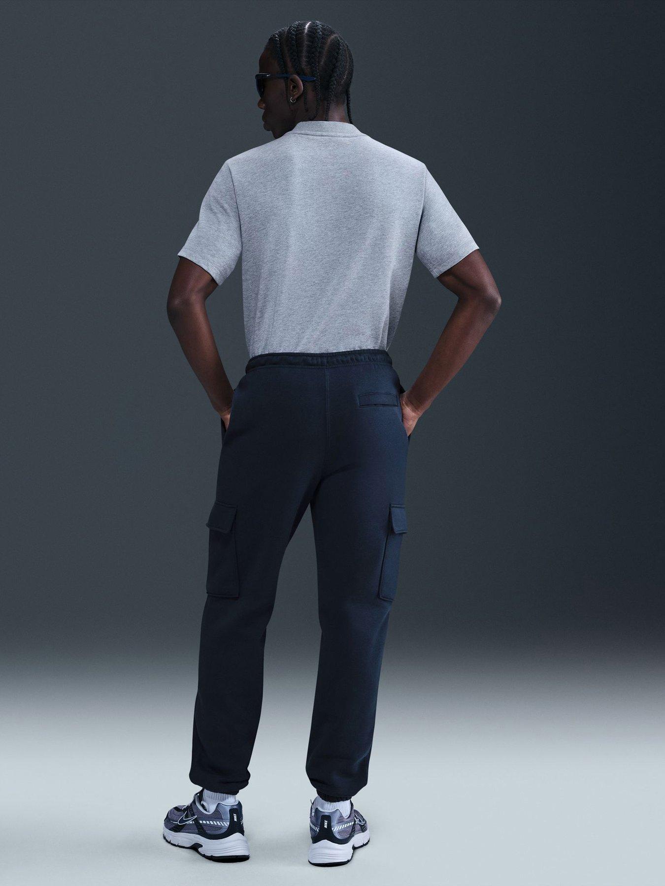 Image 2 of 5 of Nike Mens Club Fleece Cargo Joggers - Navy