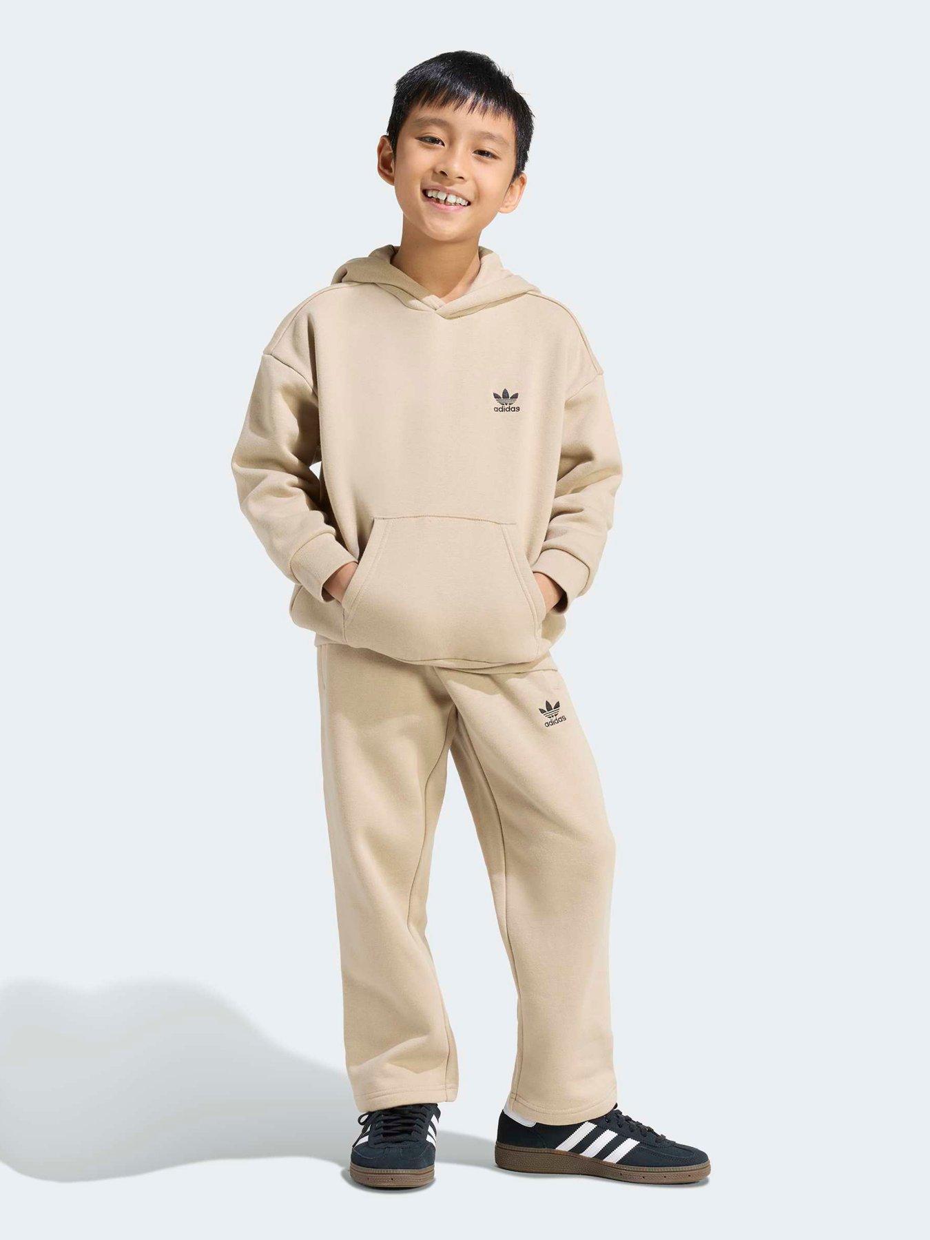 adidas-originals-kids-unisex-oversized-hoodie-open-hem-pants-set-beige