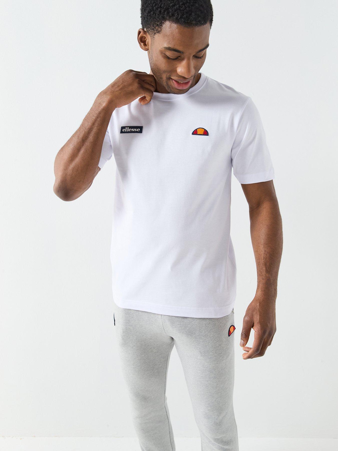 front image of ellesse-mens-floran-tee-white