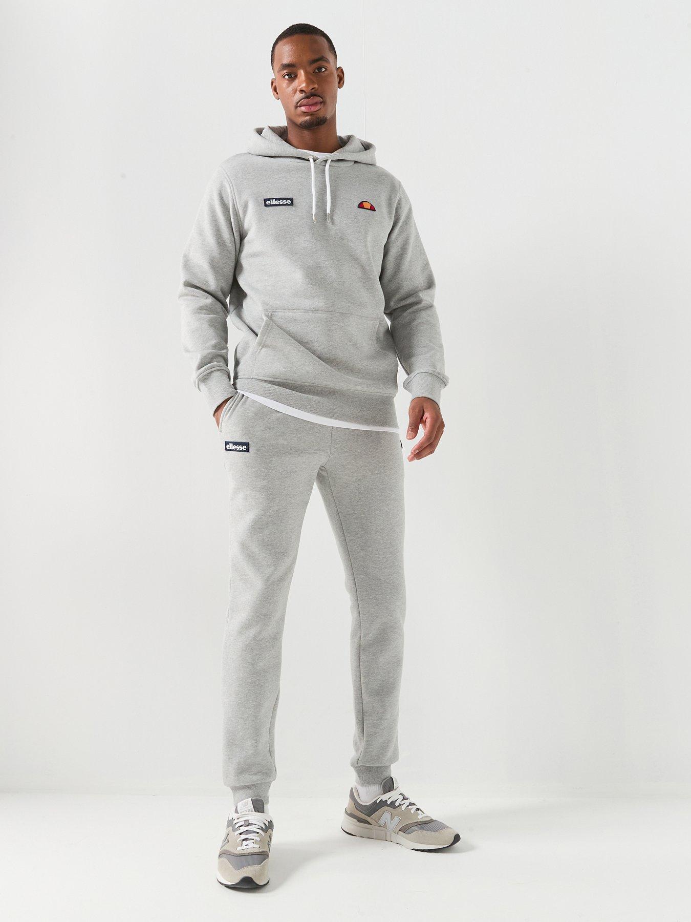 Ellesse Mens Traccota Oh Hoody  &  Jog Pant Set - Grey Marl