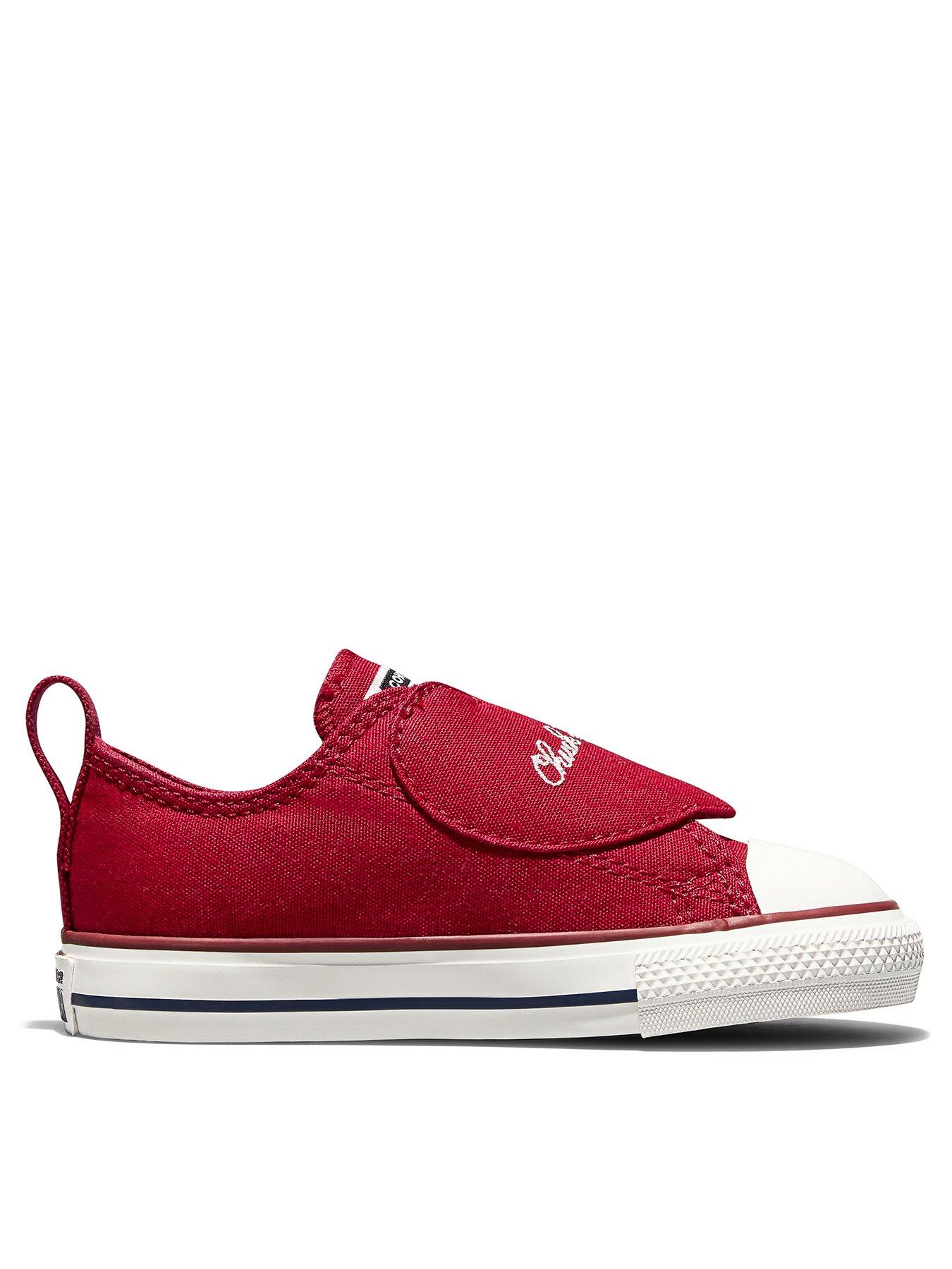 Converse Infant Chuck Taylor All Star One Strap Trainers - Dark Red