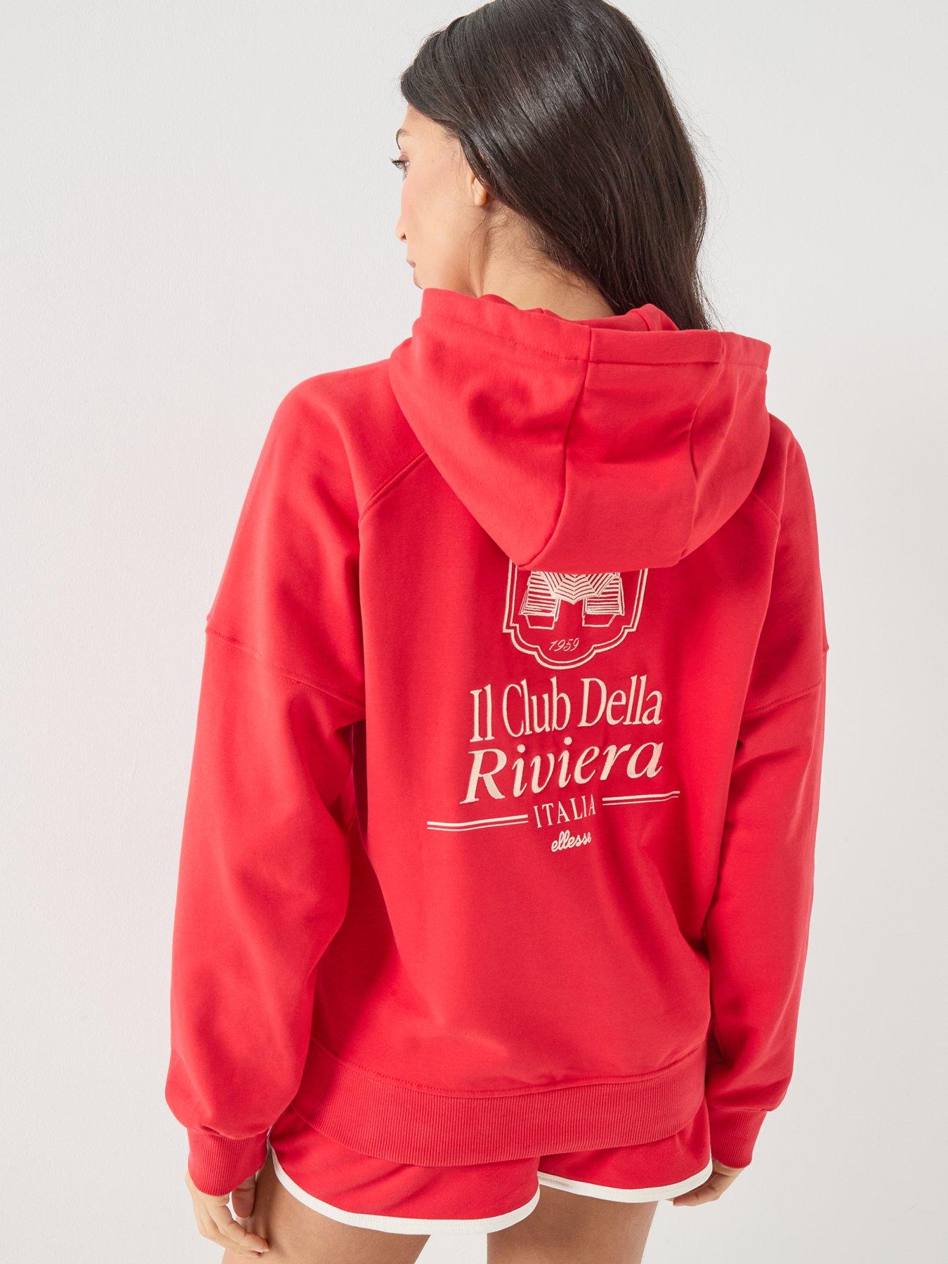 Ellesse Womens Saldia Hoodie - Red/peach