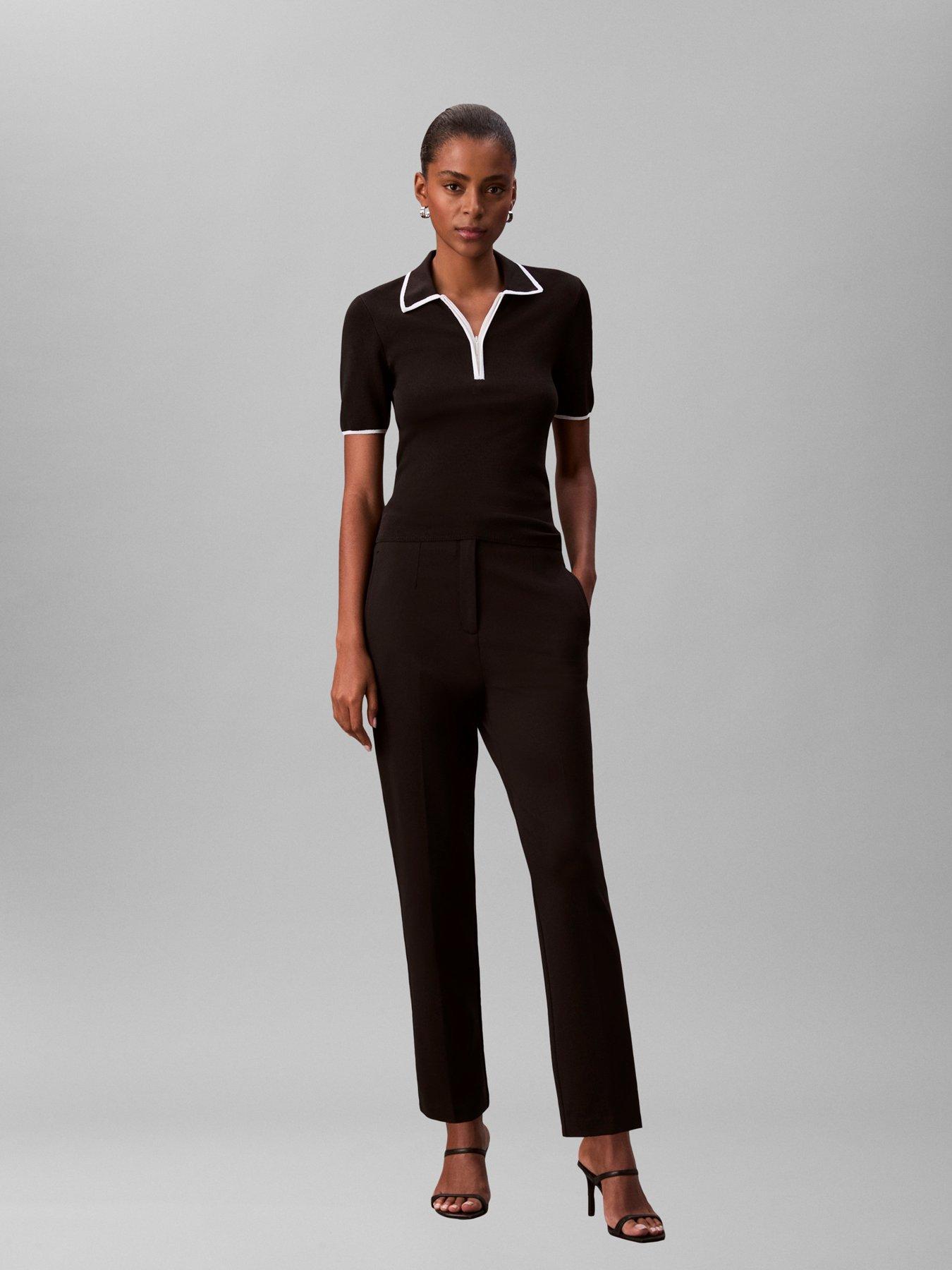 Calvin Klein Ponte Dart Front Pant