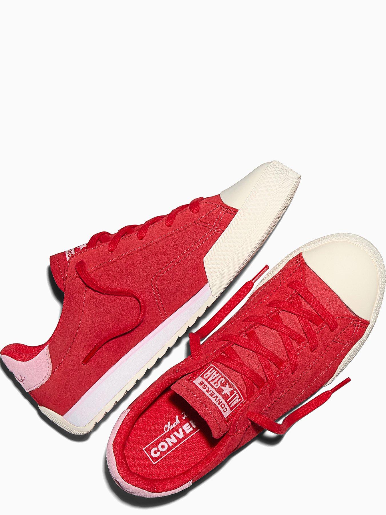 Image 4 of 6 of Converse Junior Chuck Taylor Lo Trainers - Red