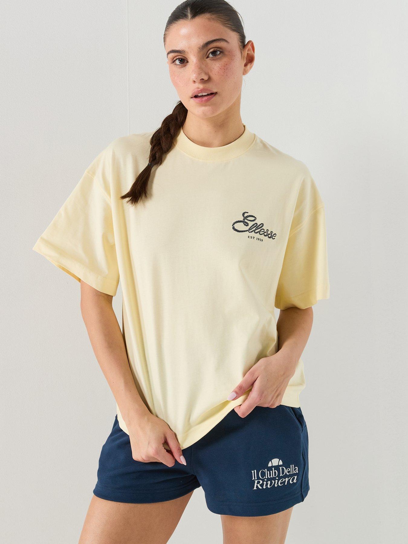  image of ellesse-womens-deliziosi-tee-light-yellow