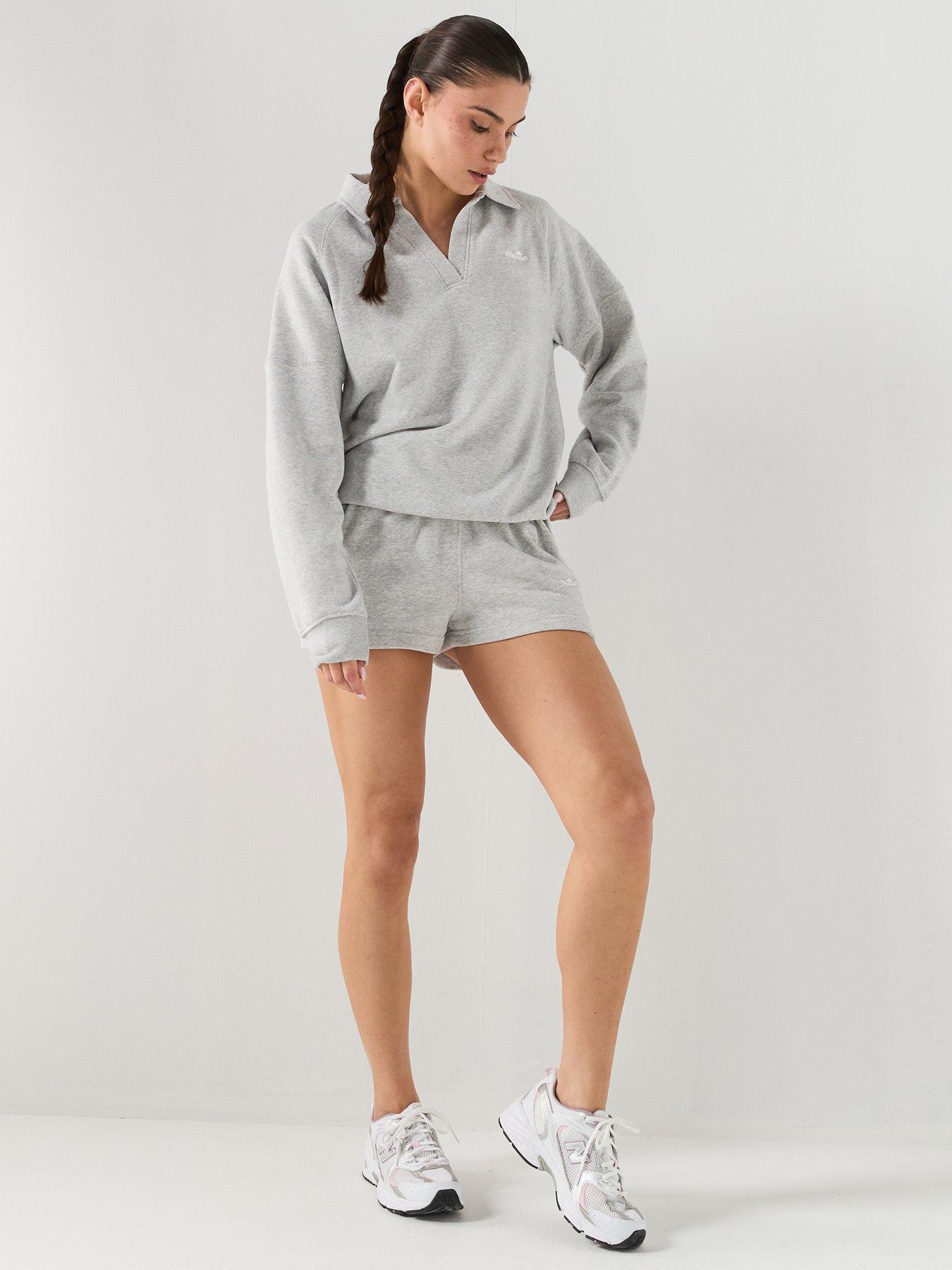  image of ellesse-womens-morcone-sweatshirt-light-grey-marl