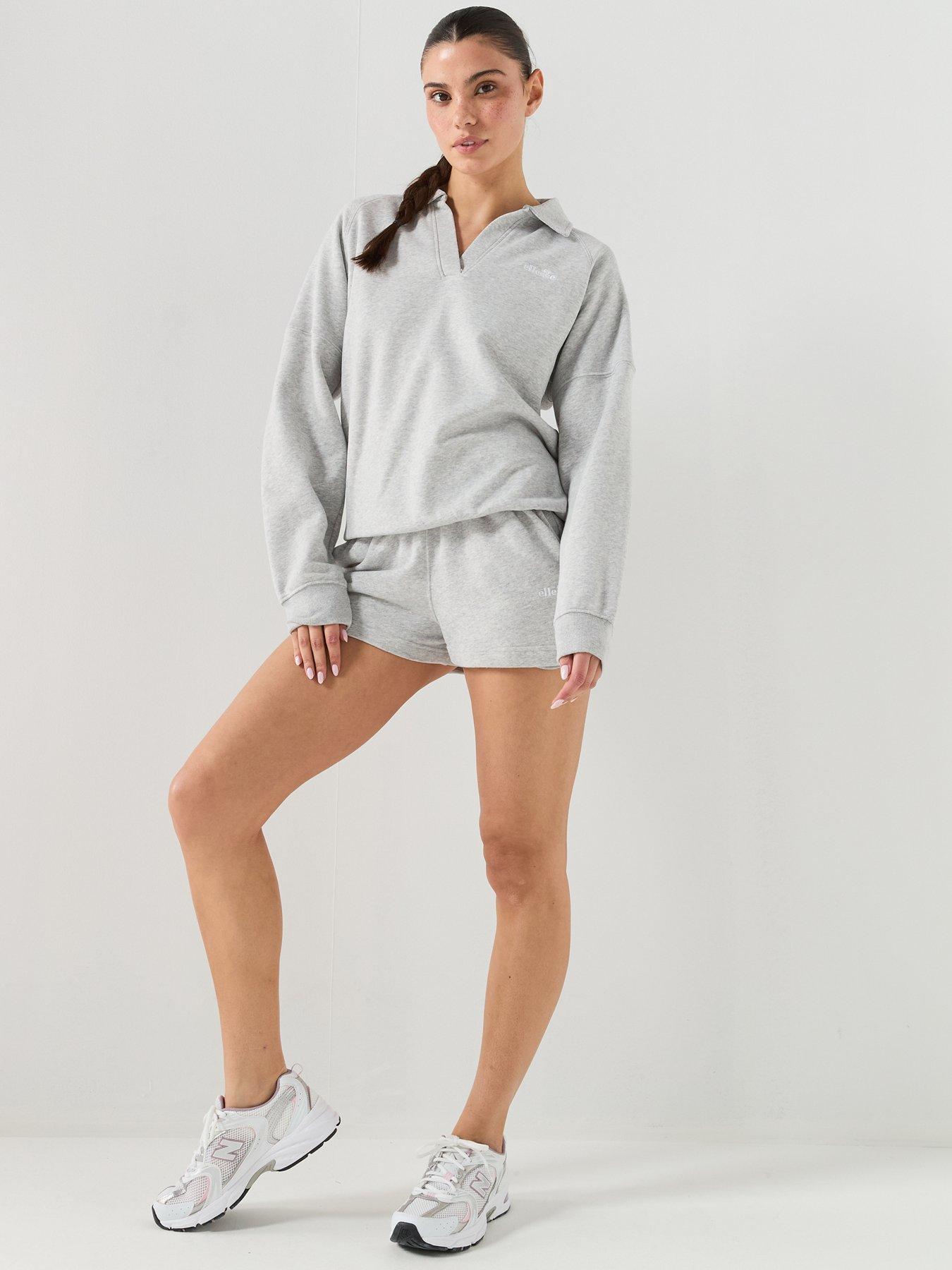  image of ellesse-womens-morcone-sweatshirt-light-grey-marl