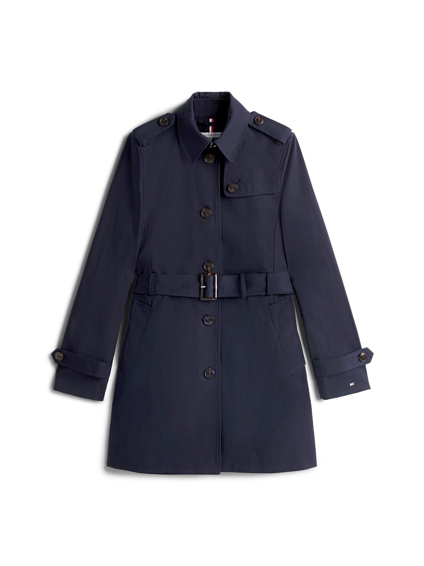  image of tommy-hilfiger-heritage-single-breasted-trench-midnight