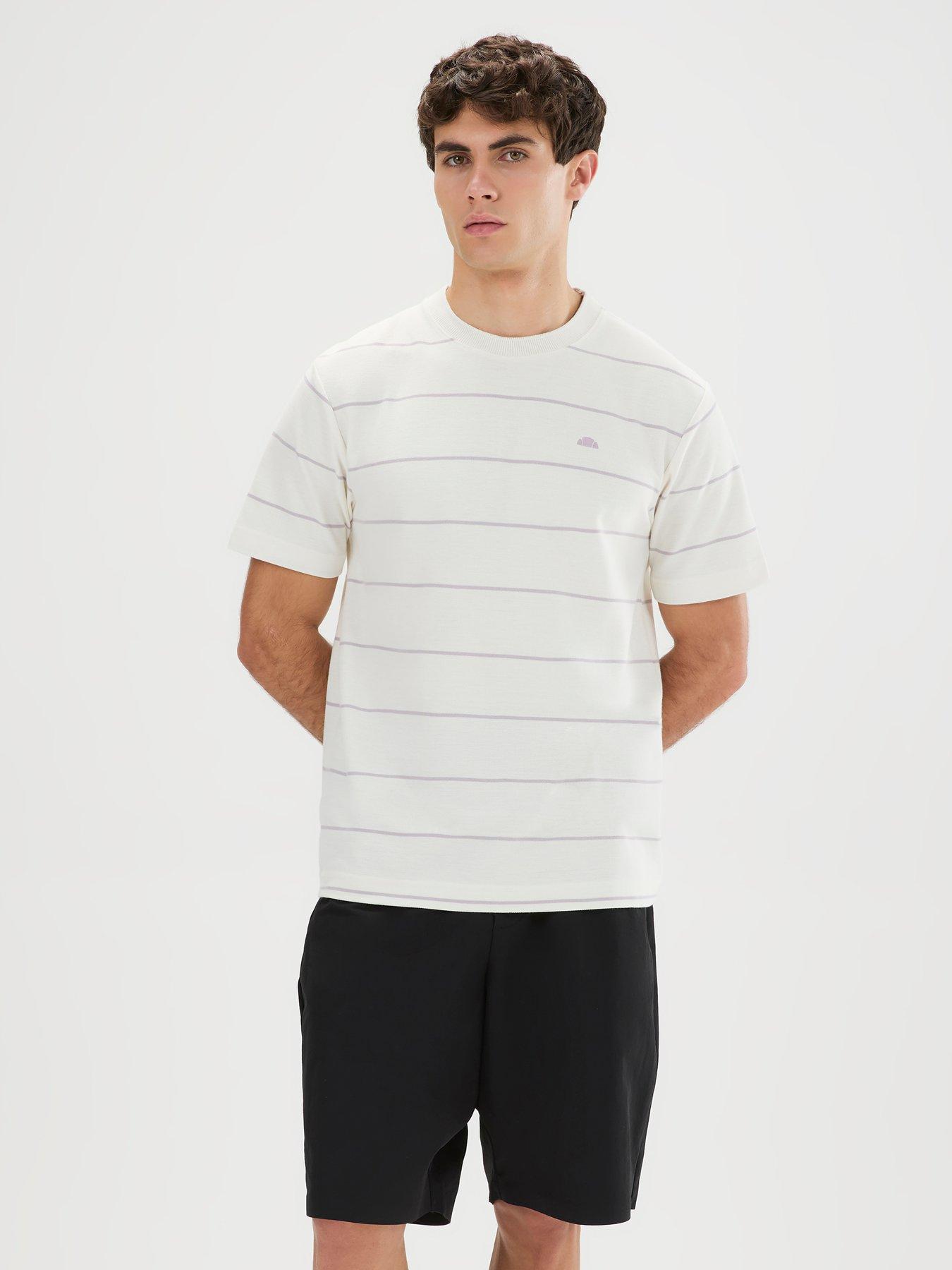 Image 1 of 5 of Ellesse Mens Verri T-Shirt - Off White/Lilac