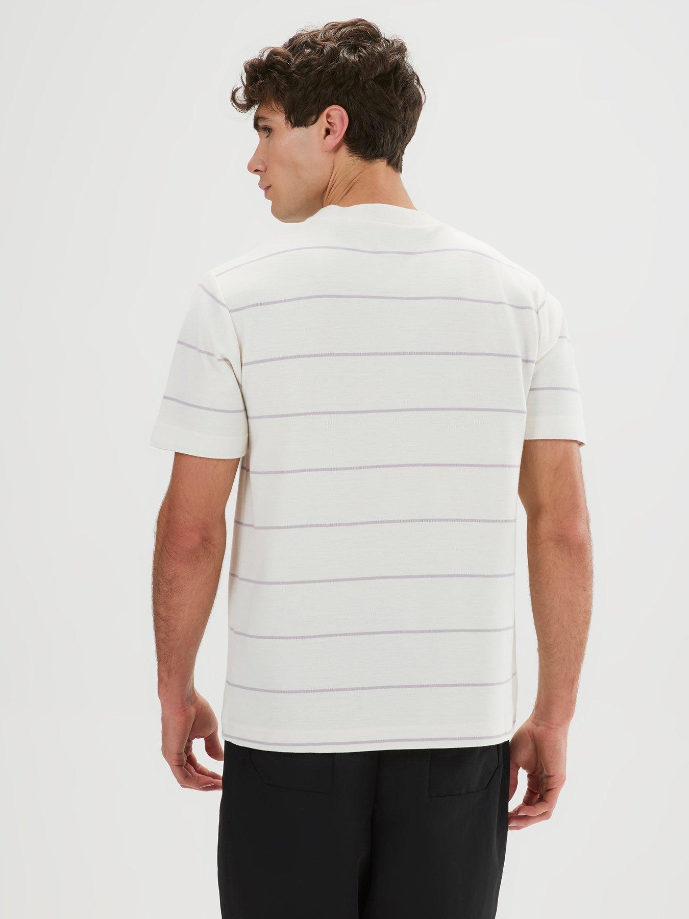 Image 2 of 5 of Ellesse Mens Verri T-Shirt - Off White/Lilac