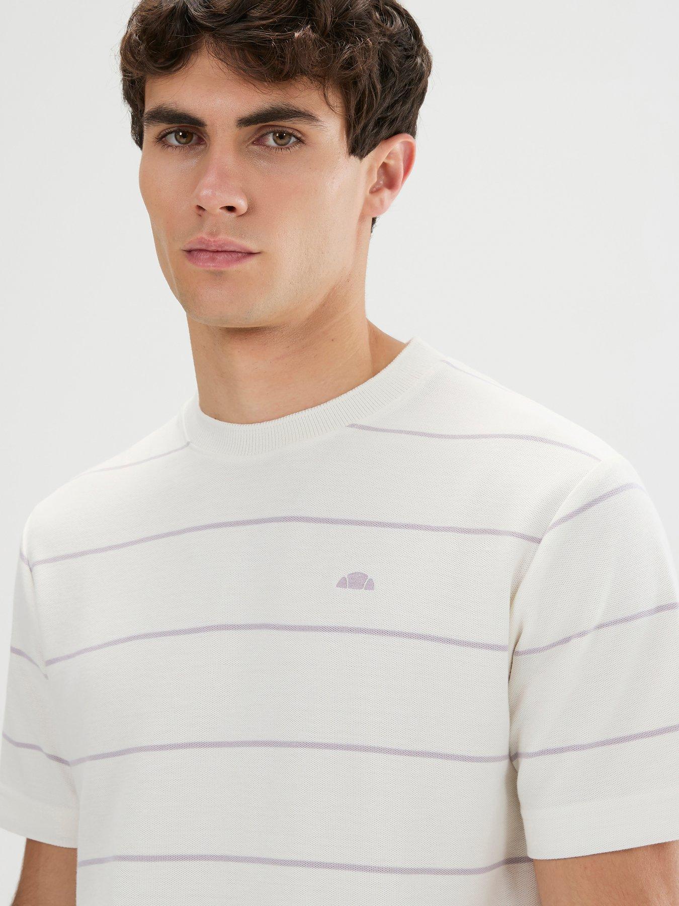 Image 4 of 5 of Ellesse Mens Verri T-Shirt - Off White/Lilac