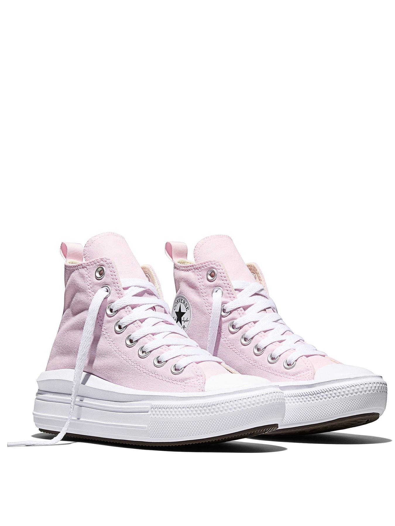 Image 2 of 7 of Converse Junior Chuck Taylor All Star Move Trainers - Pink