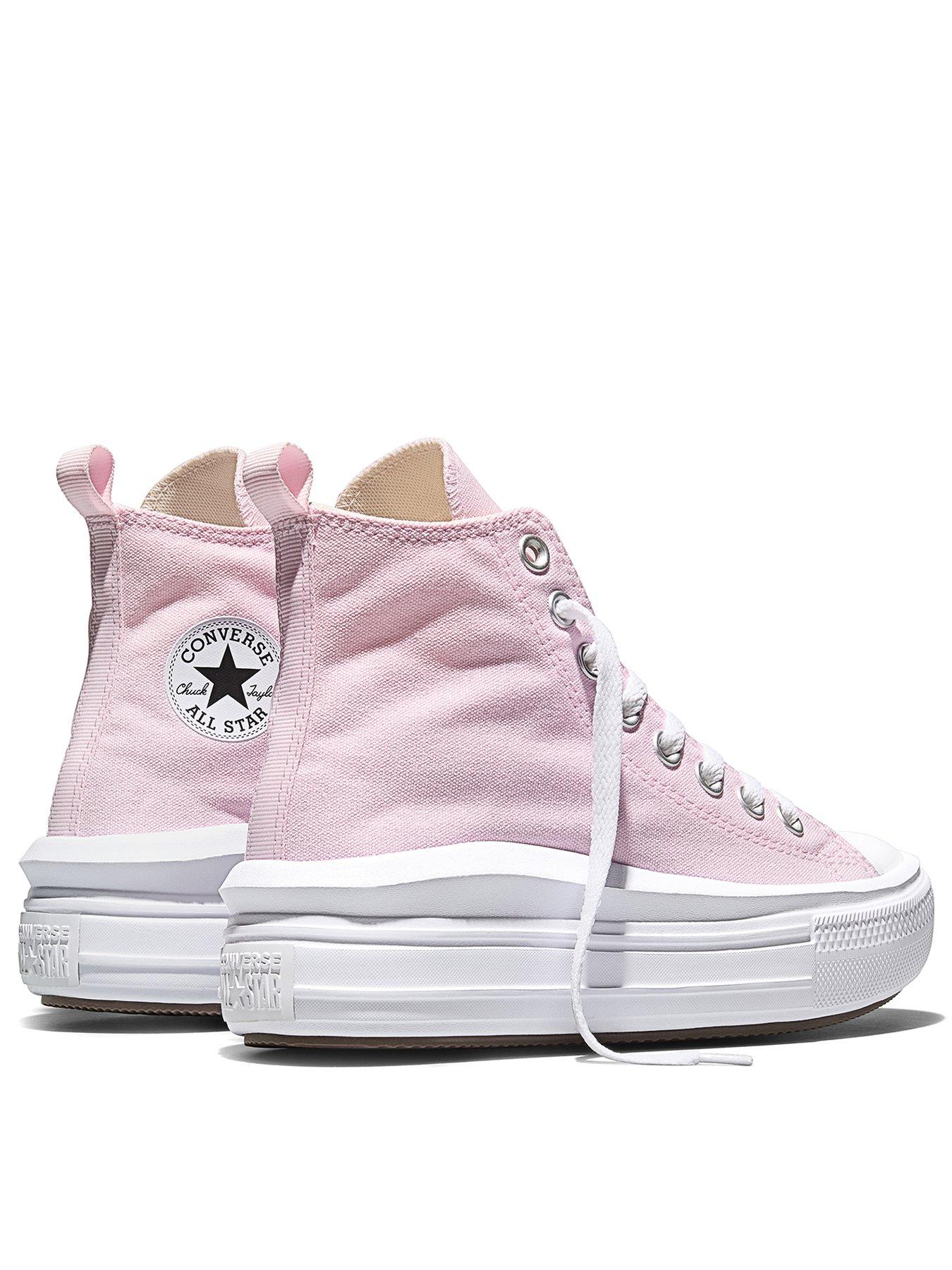 Image 3 of 7 of Converse Junior Chuck Taylor All Star Move Trainers - Pink