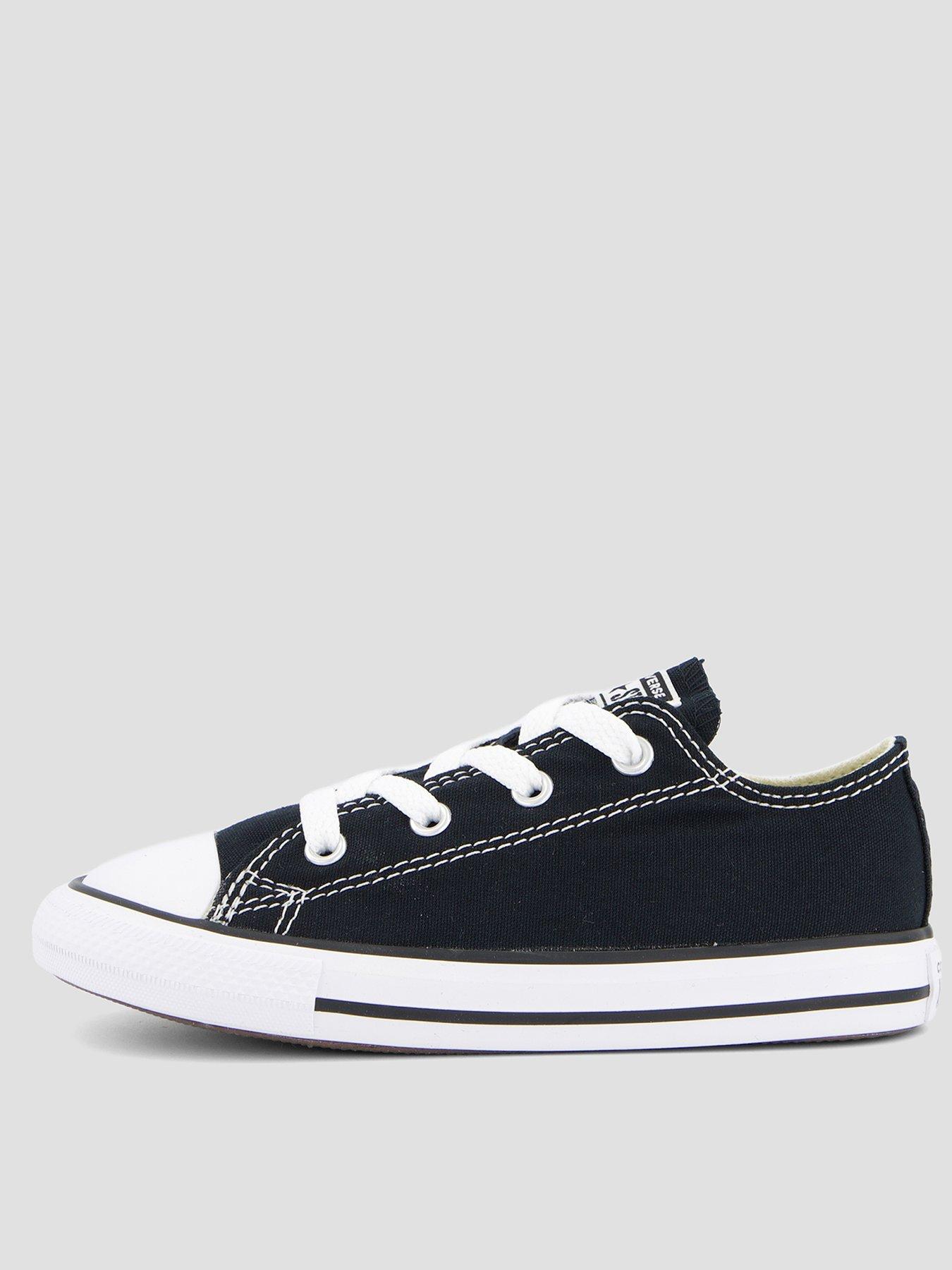 front image of converse-infant-all-star-ox-trainers-black