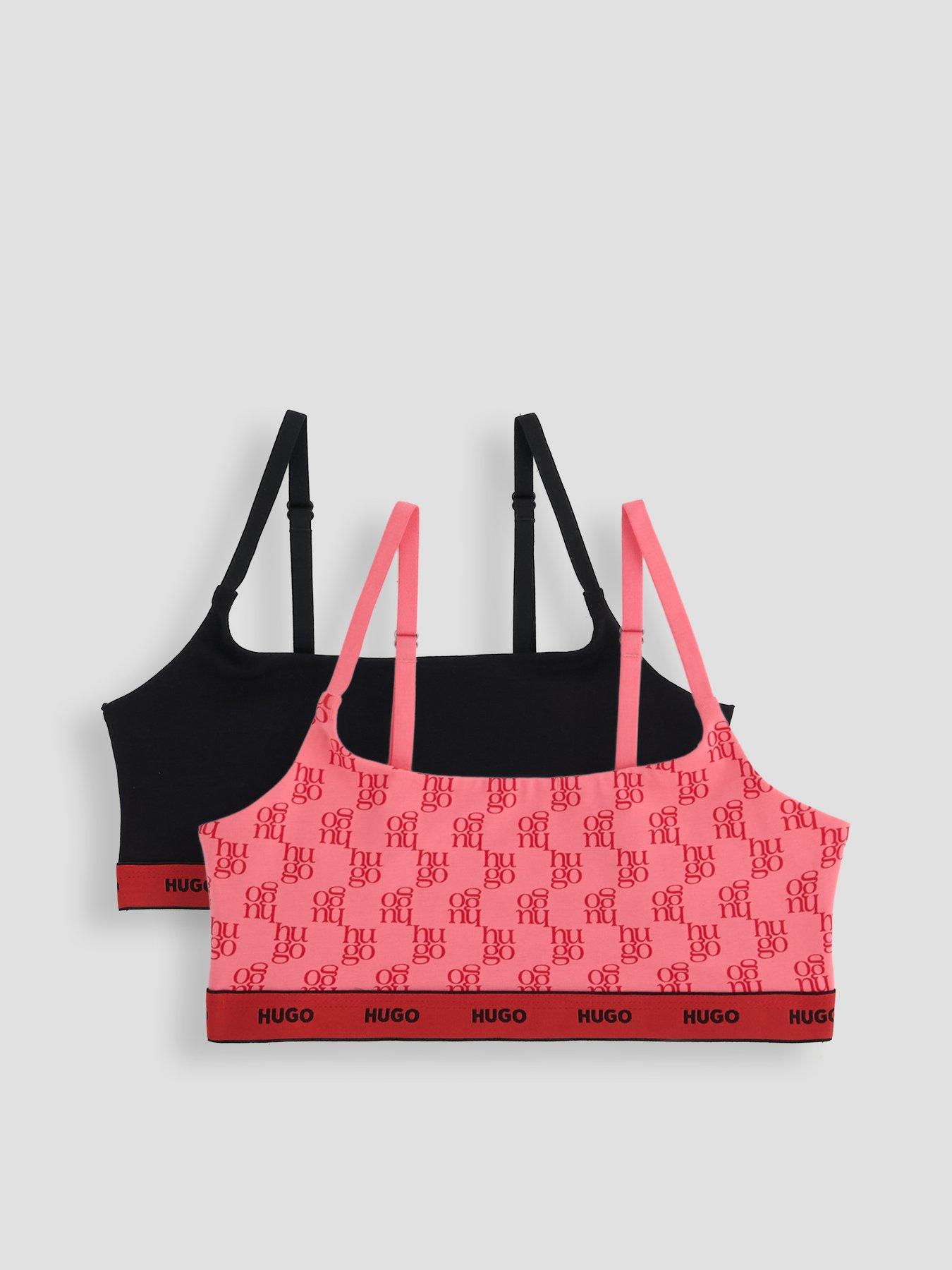 HUGO Twin Bralette Design - Pink/Black