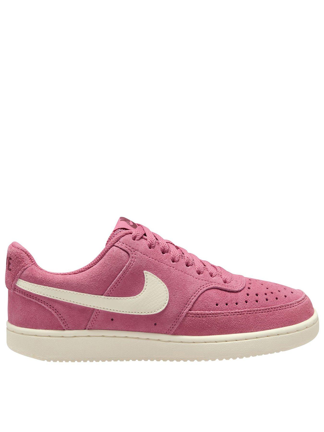 Nike Womens Court Vision Suede Trainers - Pink