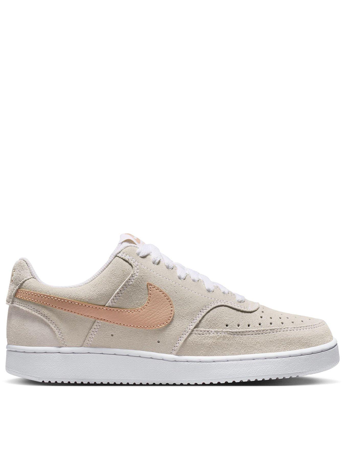 Image 1 of 7 of Nike Womens Court Vision Suede Trainers - Beige