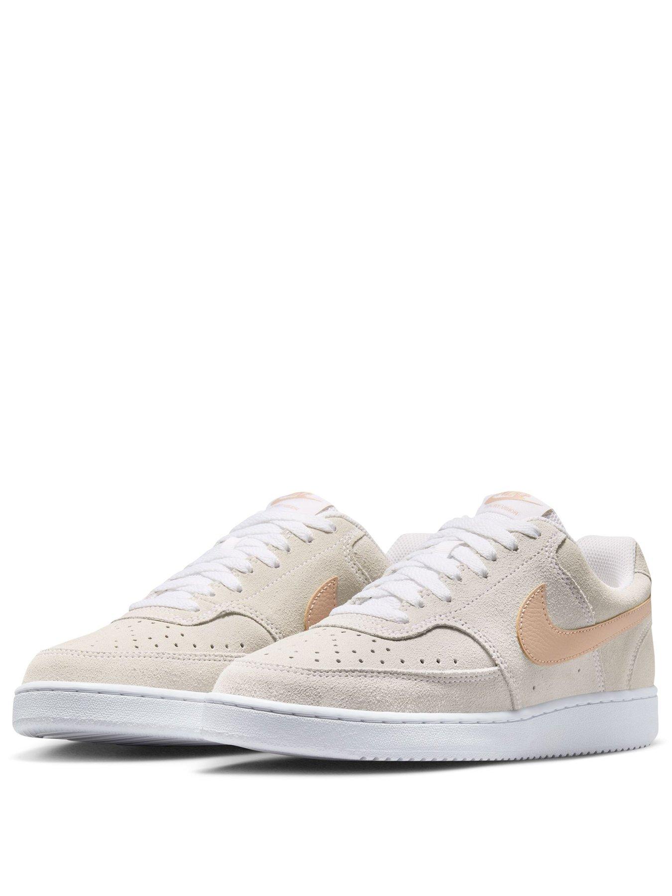 Image 2 of 7 of Nike Womens Court Vision Suede Trainers - Beige