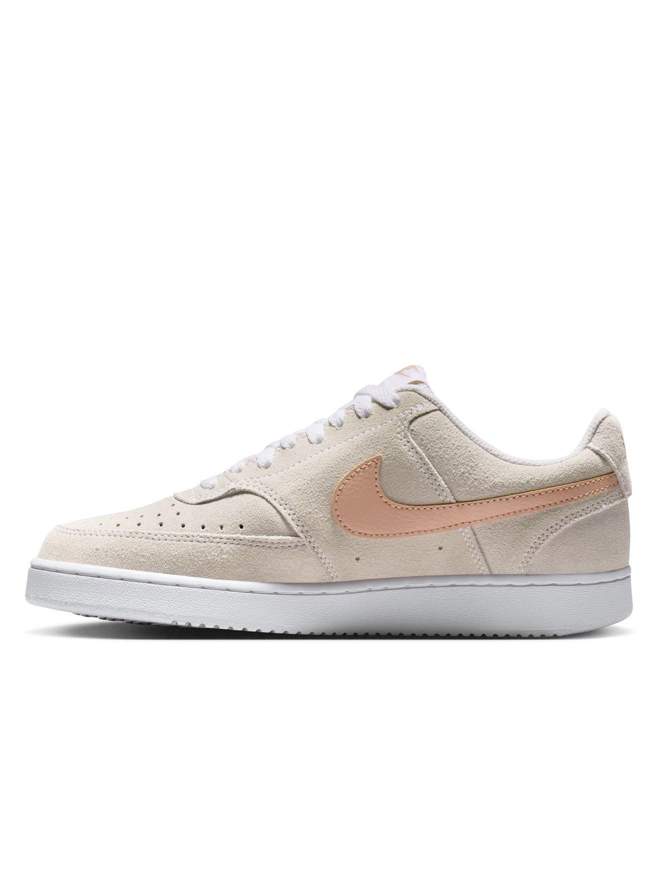 Image 6 of 7 of Nike Womens Court Vision Suede Trainers - Beige