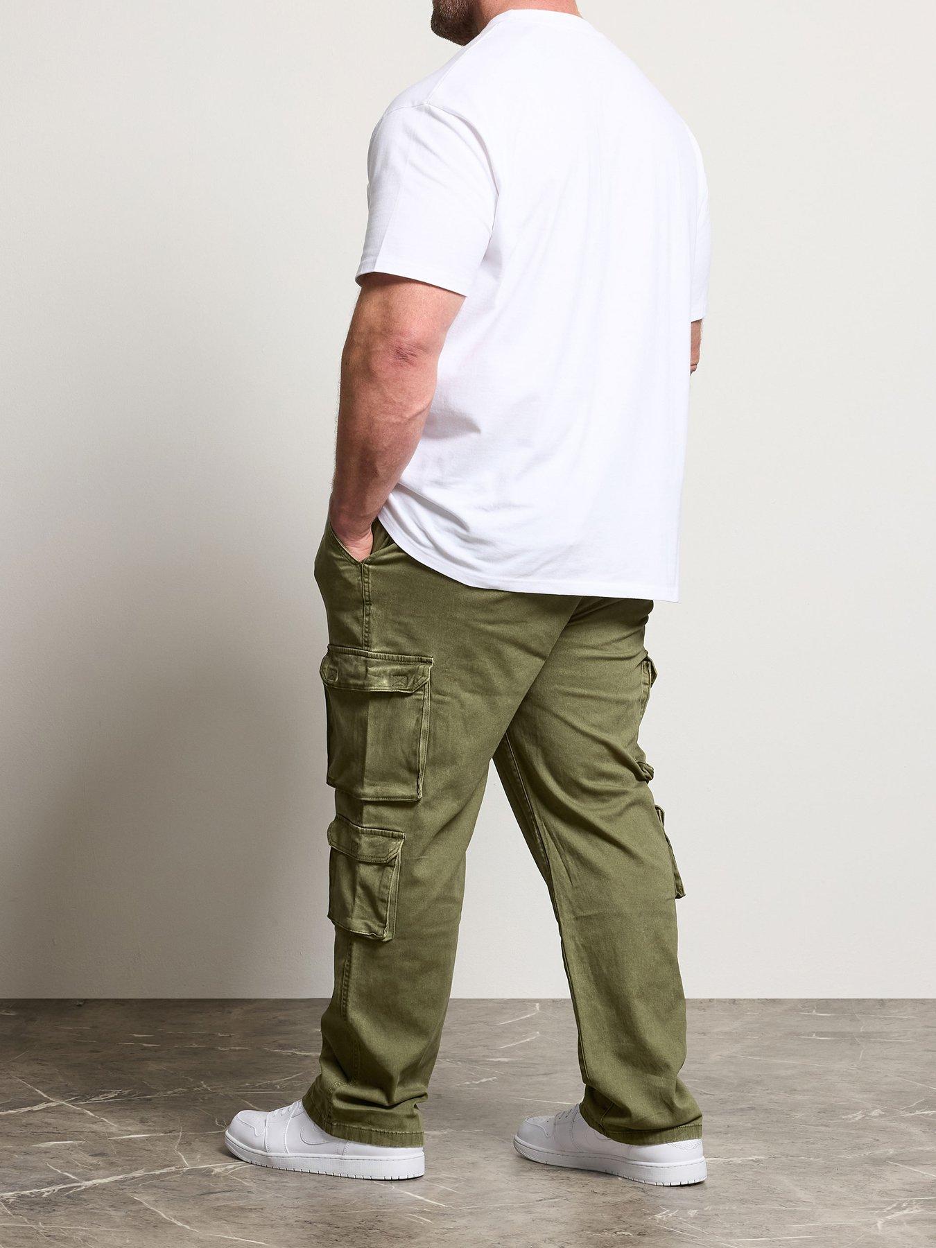  image of badrhino-double-pocket-cargo-trousers-green