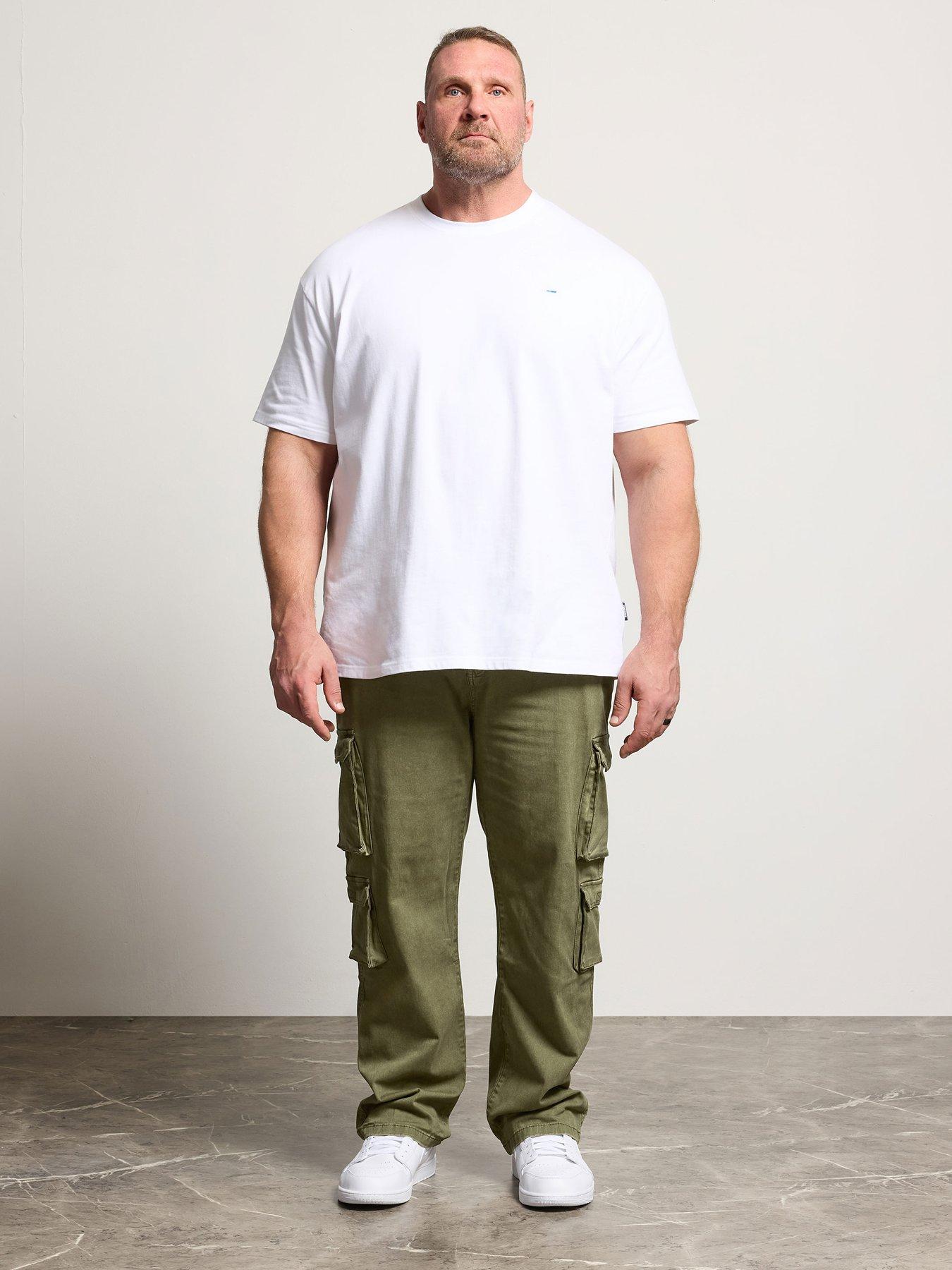  image of badrhino-double-pocket-cargo-trousers-green