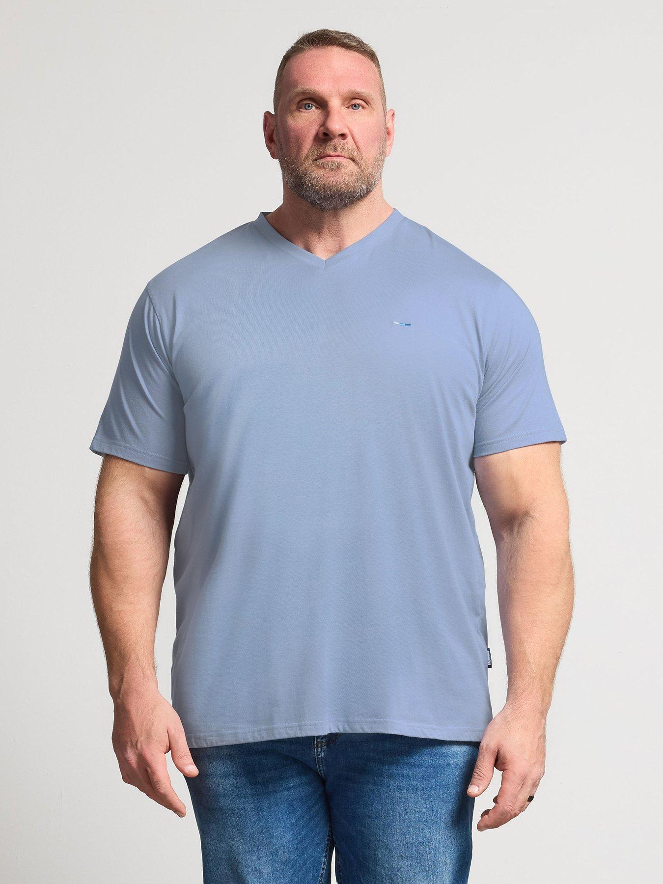  image of badrhino-5-pack-v-neck-t-shirts-blue