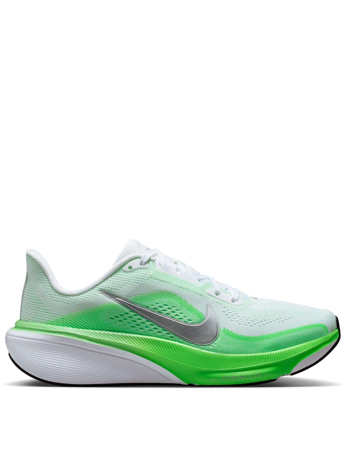 Image 1 of 8 of Nike Womens Running Air Zoom Pegasus 42 Trainers - White/green