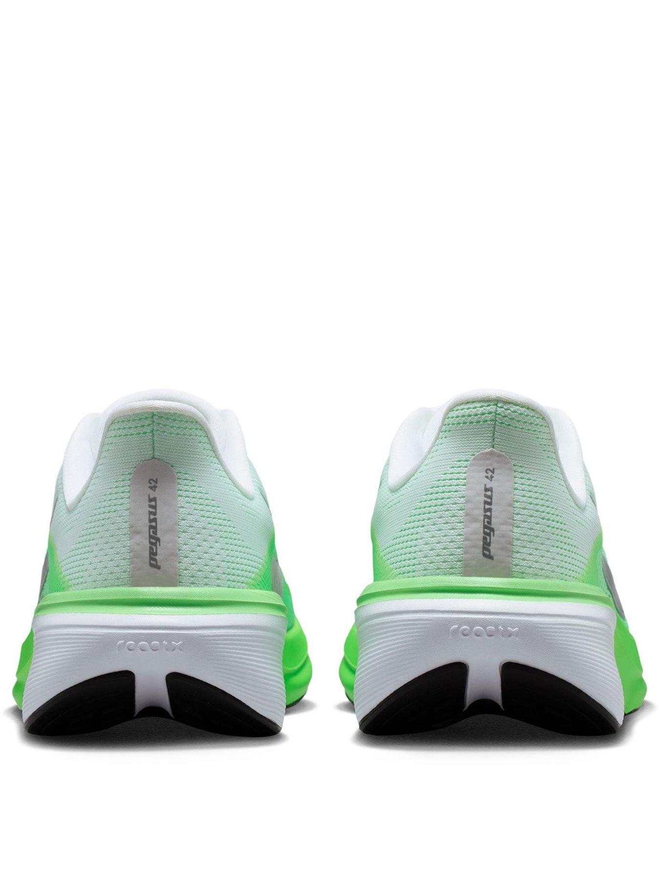Image 3 of 8 of Nike Womens Running Air Zoom Pegasus 42 Trainers - White/green