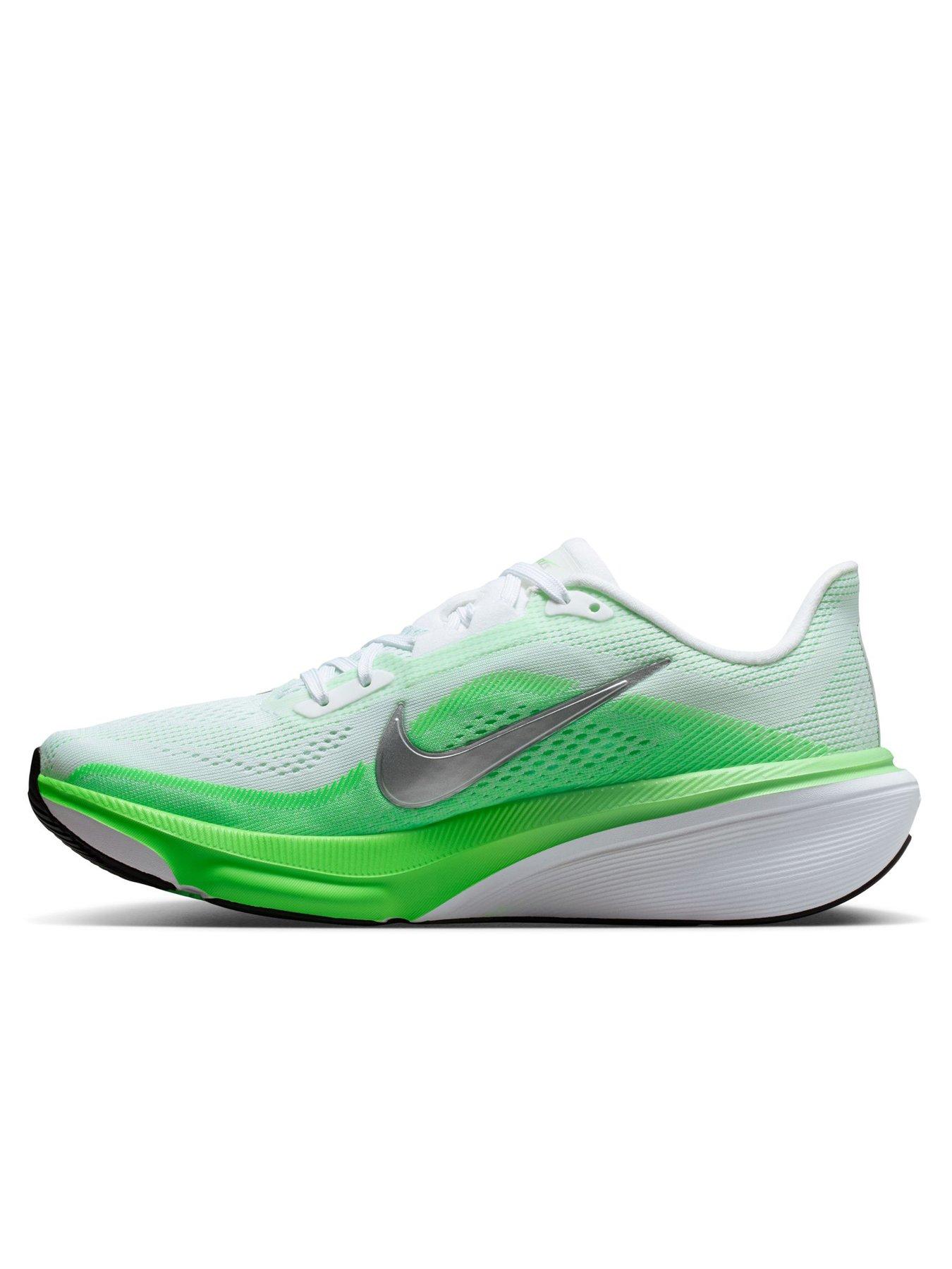 Image 6 of 8 of Nike Womens Running Air Zoom Pegasus 42 Trainers - White/green