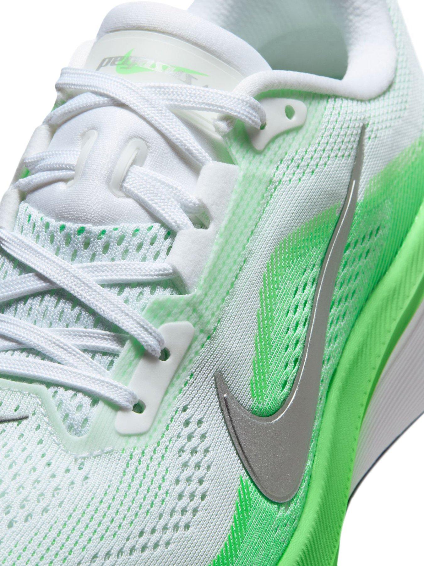 Image 7 of 8 of Nike Womens Running Air Zoom Pegasus 42 Trainers - White/green