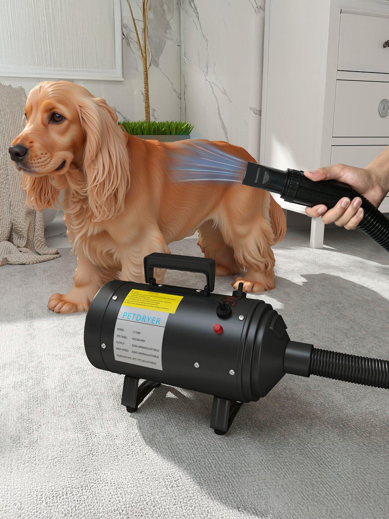 PawHut 2200W Dog Hair Dryer with Adjustable Temperature  &  Velocity, Black
