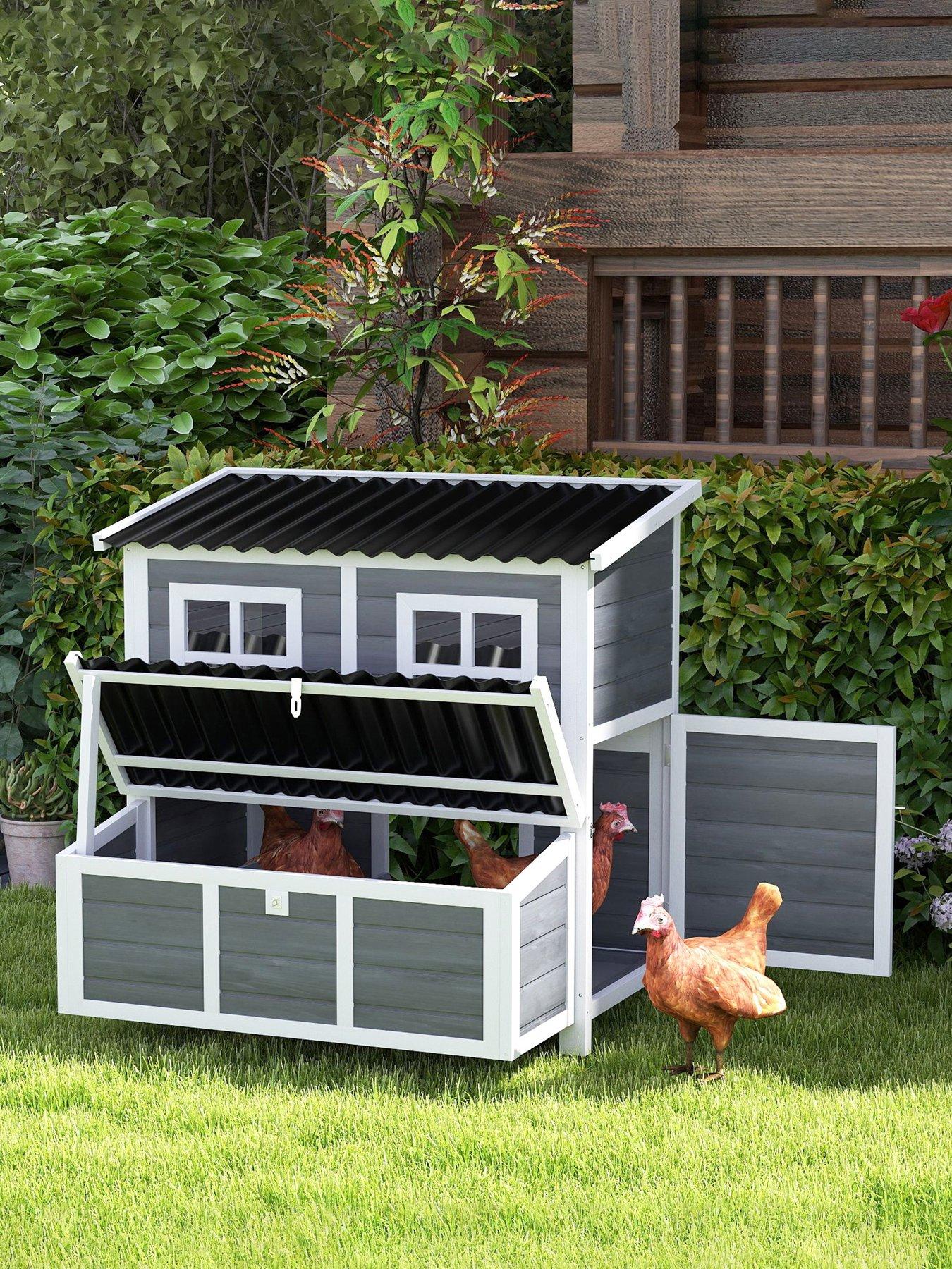 pawhut-wooden-chicken-coop-w-nesting-box-for-4-6-chickens-100-x-86-x-100cm