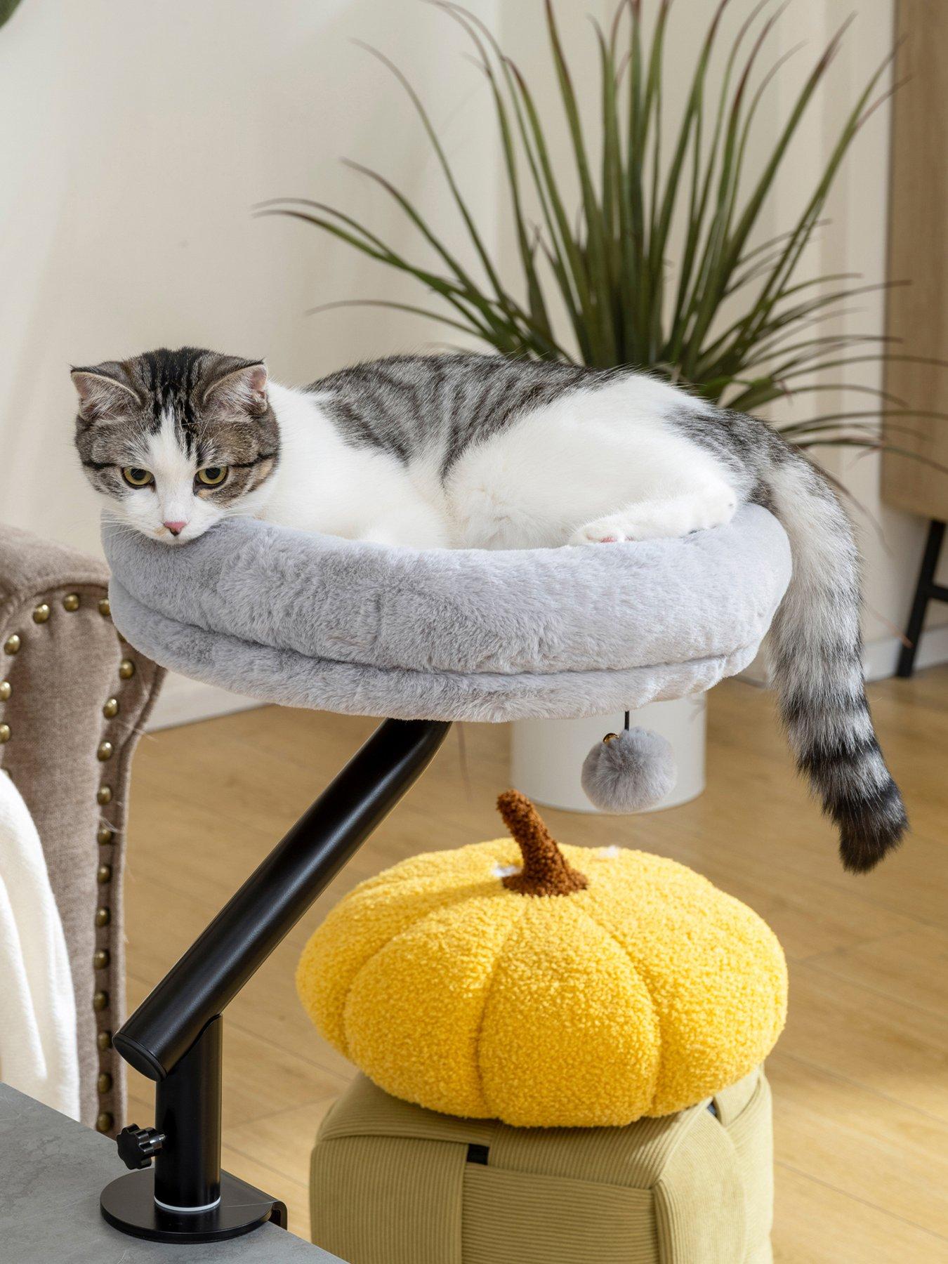 pawhut-cat-bed-for-desk-360degnbsprotatable-adjustable-cat-nest-hammock