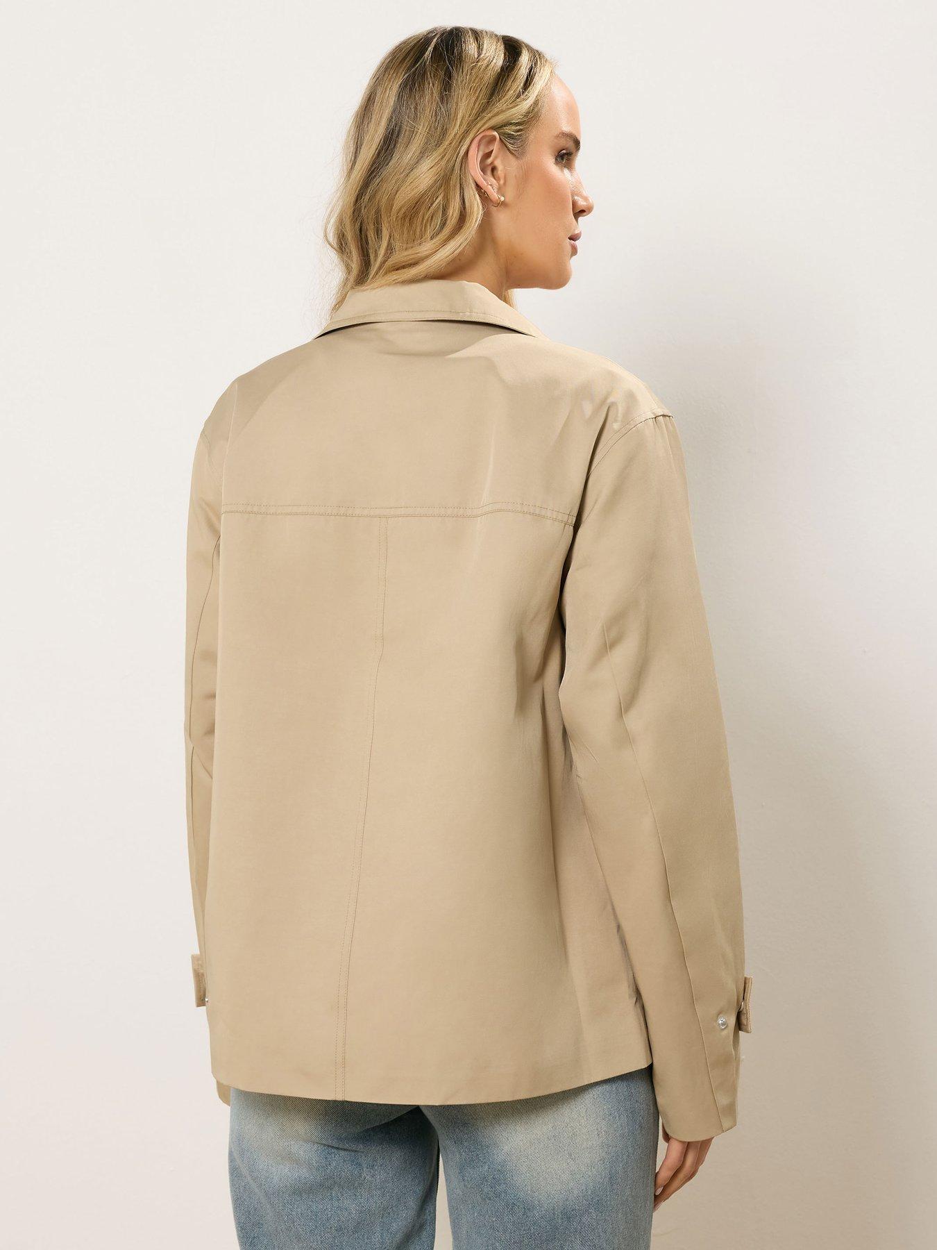  image of long-tall-sally-funnel-neck-jacket-cream