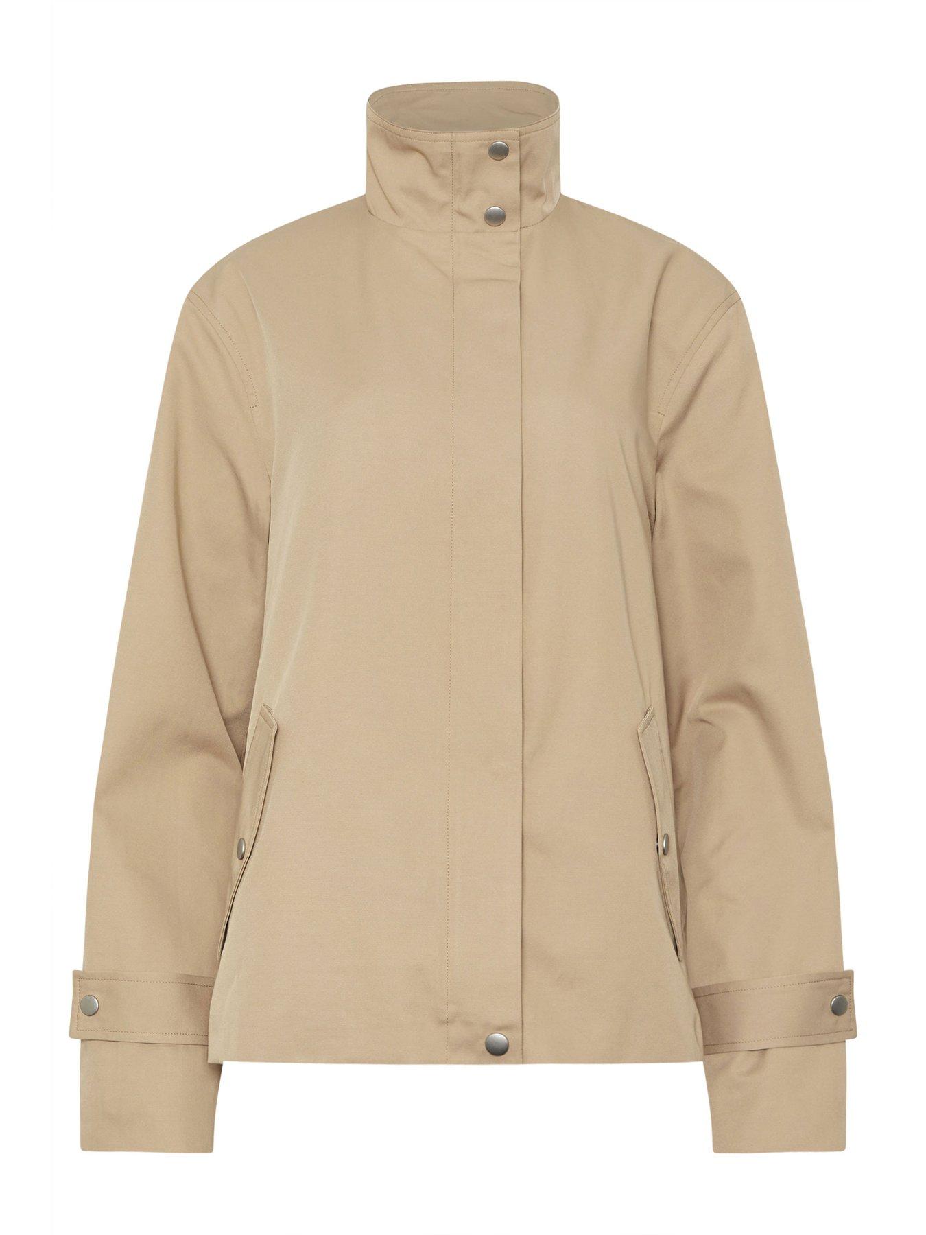  image of long-tall-sally-funnel-neck-jacket-cream