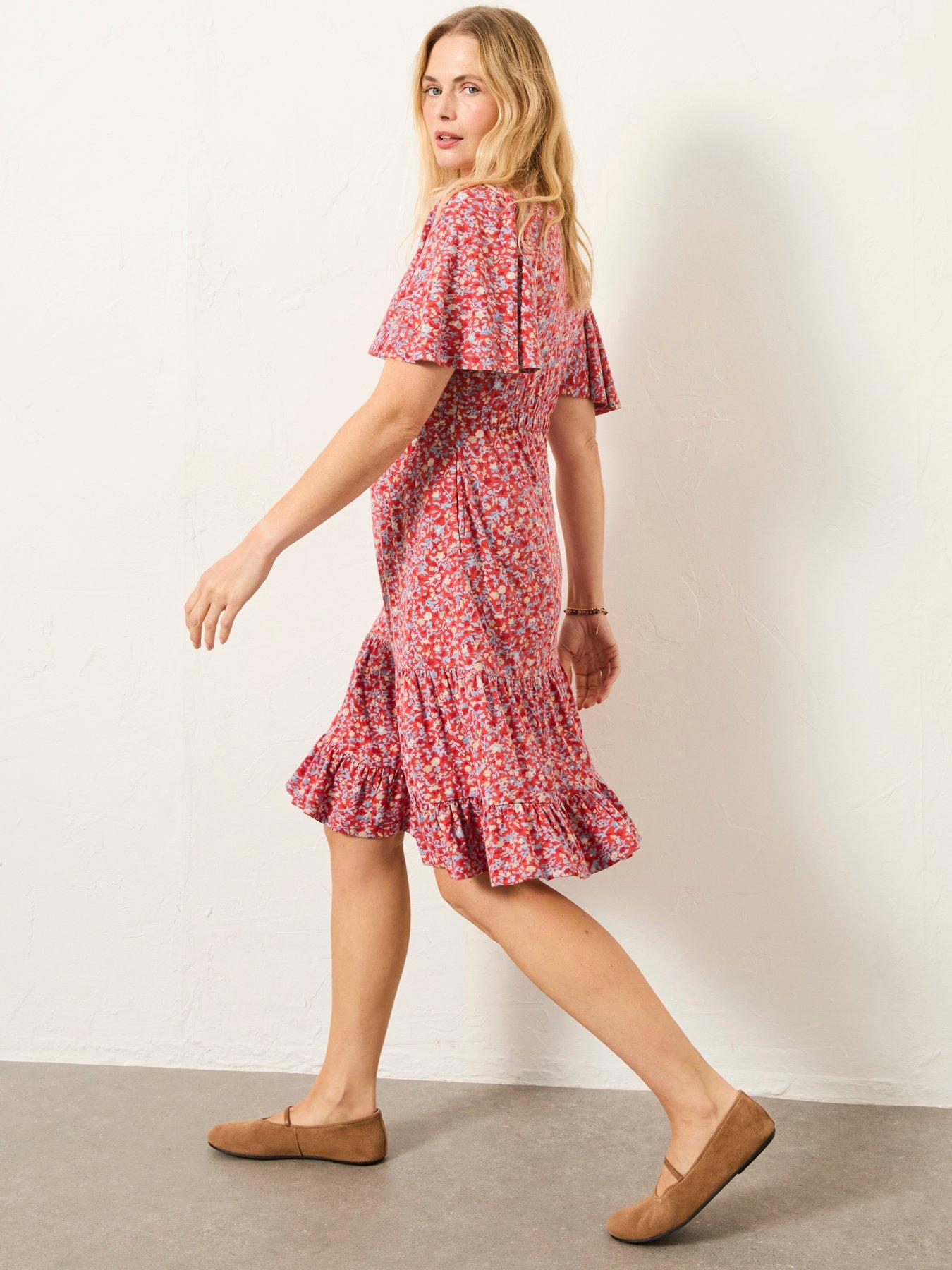 Image 2 of 5 of FatFace Grace Surf Ditsy Dre - Red