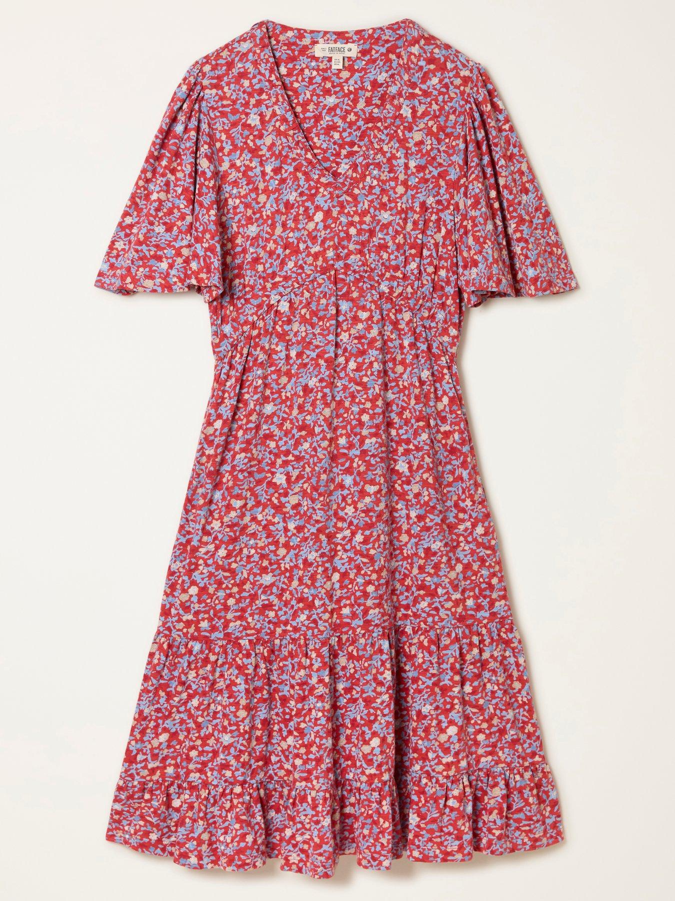 Image 5 of 5 of FatFace Grace Surf Ditsy Dre - Red