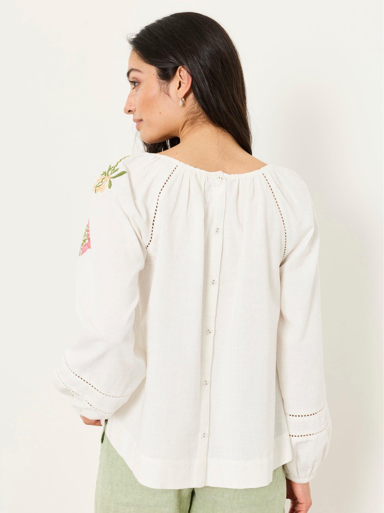  image of fatface-dawn-embroidered-blo-ivory