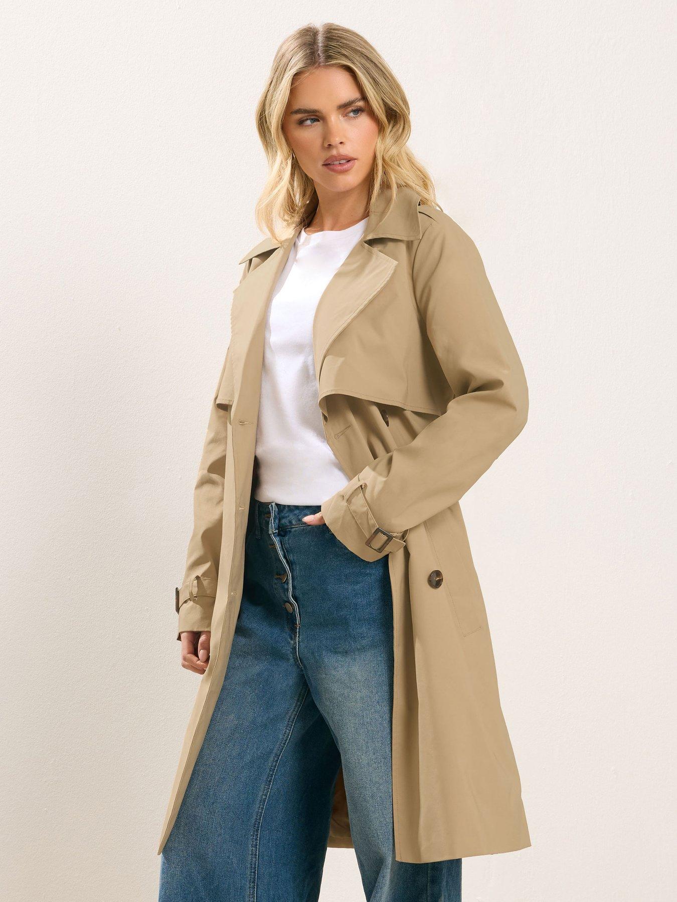 Image 1 of 4 of PixieGirl Petite Trench Coat - Cream