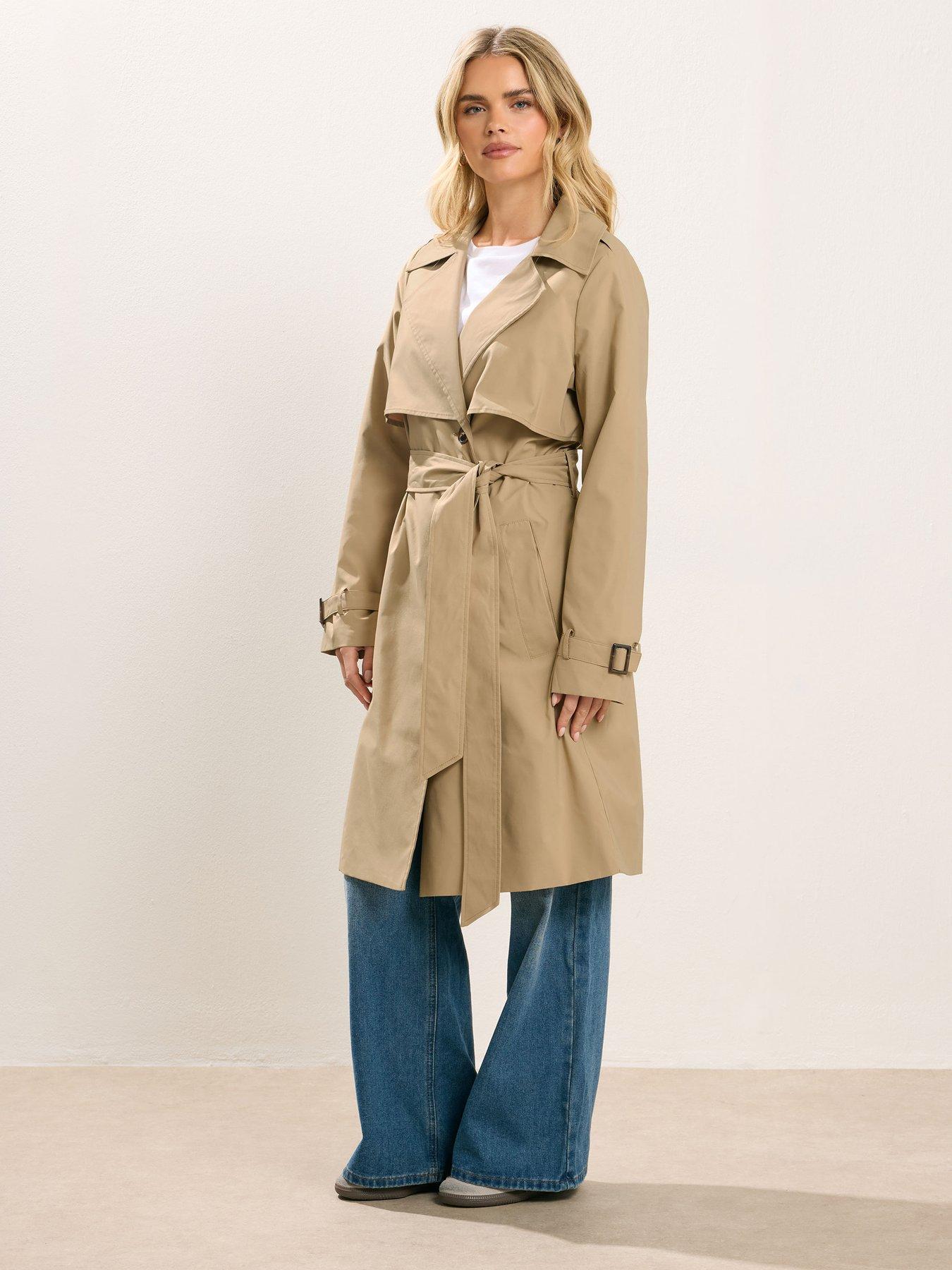 Image 3 of 4 of PixieGirl Petite Trench Coat - Cream