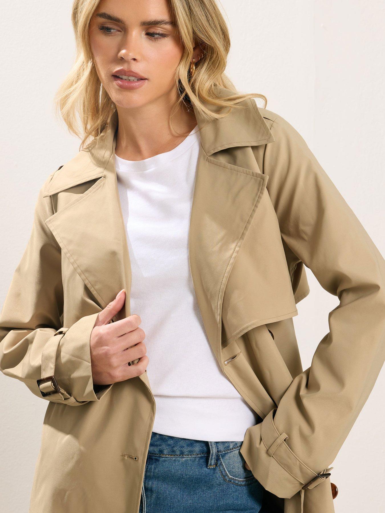 Image 4 of 4 of PixieGirl Petite Trench Coat - Cream