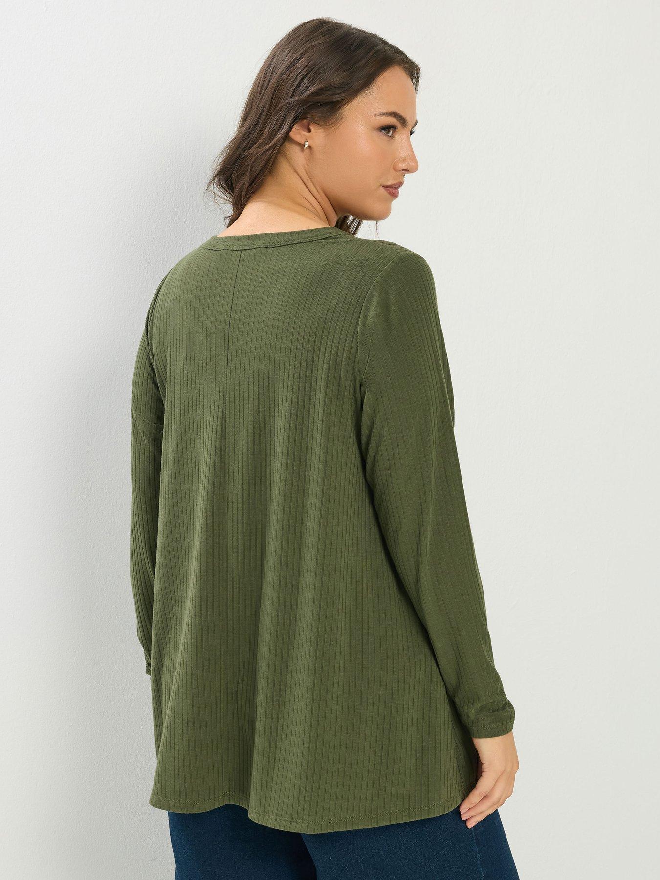  image of yours-curve-henley-rib-swing-top